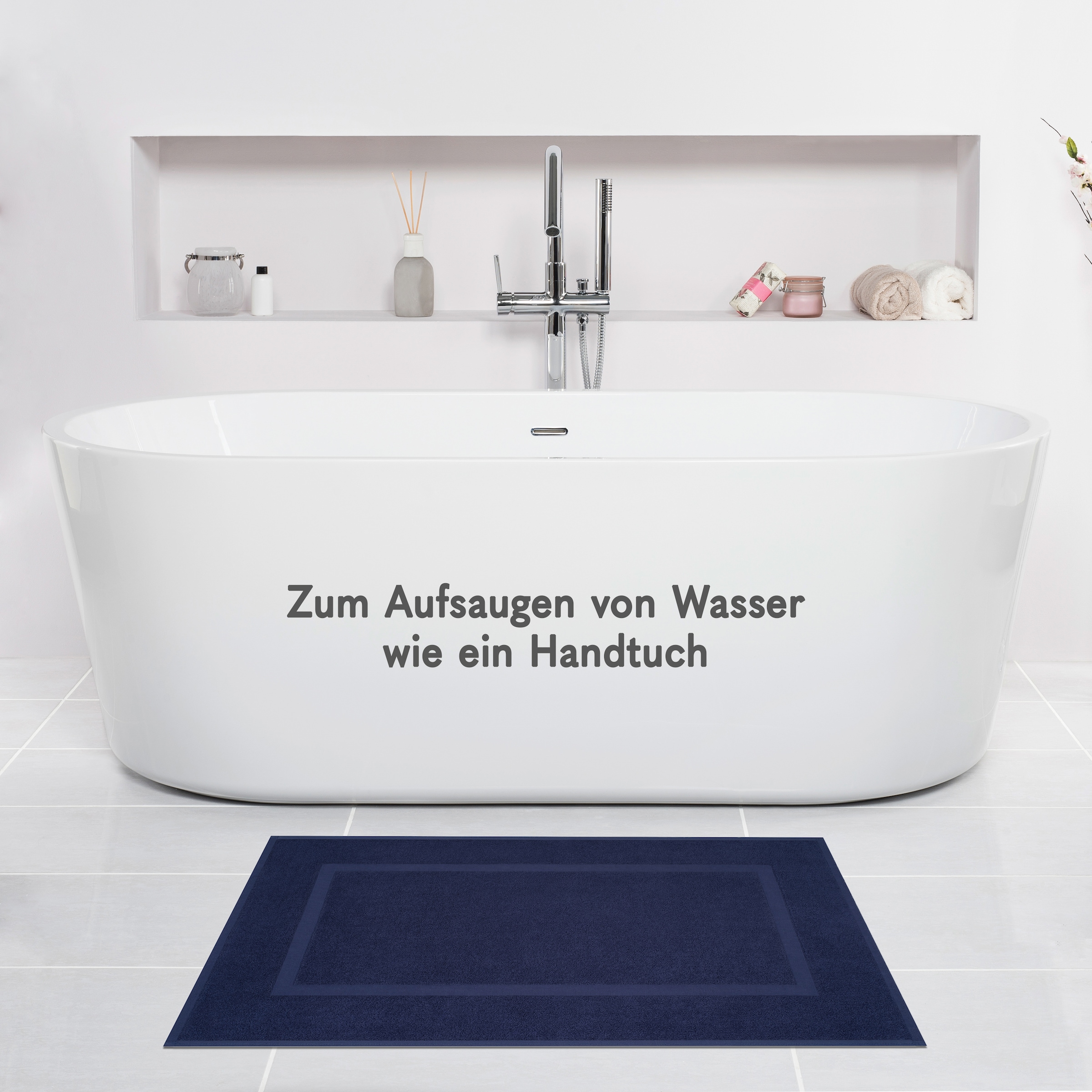 HAMMETEX Badematte »Hotelmatte, Duschvorleger« Höhe 5 mm rutschhemmend beschichtet beidseitig nutzbar 2-teiliges Set, einfarbig, 100% Baumwolle