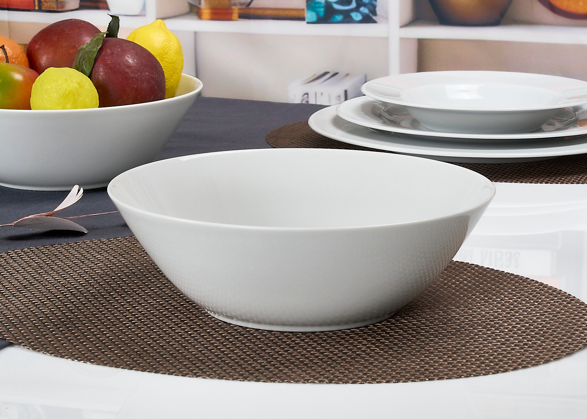 Retsch Arzberg Schale »Servierschale HEIKE WEISS 25 cm, Set 2-teilig, rund Porzellan« 2 Stk. aus Porzellan Formschöne Servier- & Beilagenschalen im 2er Pack – edel & zeitlos -