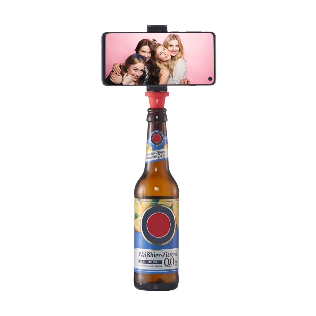 Hama Smartphone-Halterung »Handyhalterung für Flaschen "Bottle Pod Fun", Smartphones 5,8 - 8,5 cm«