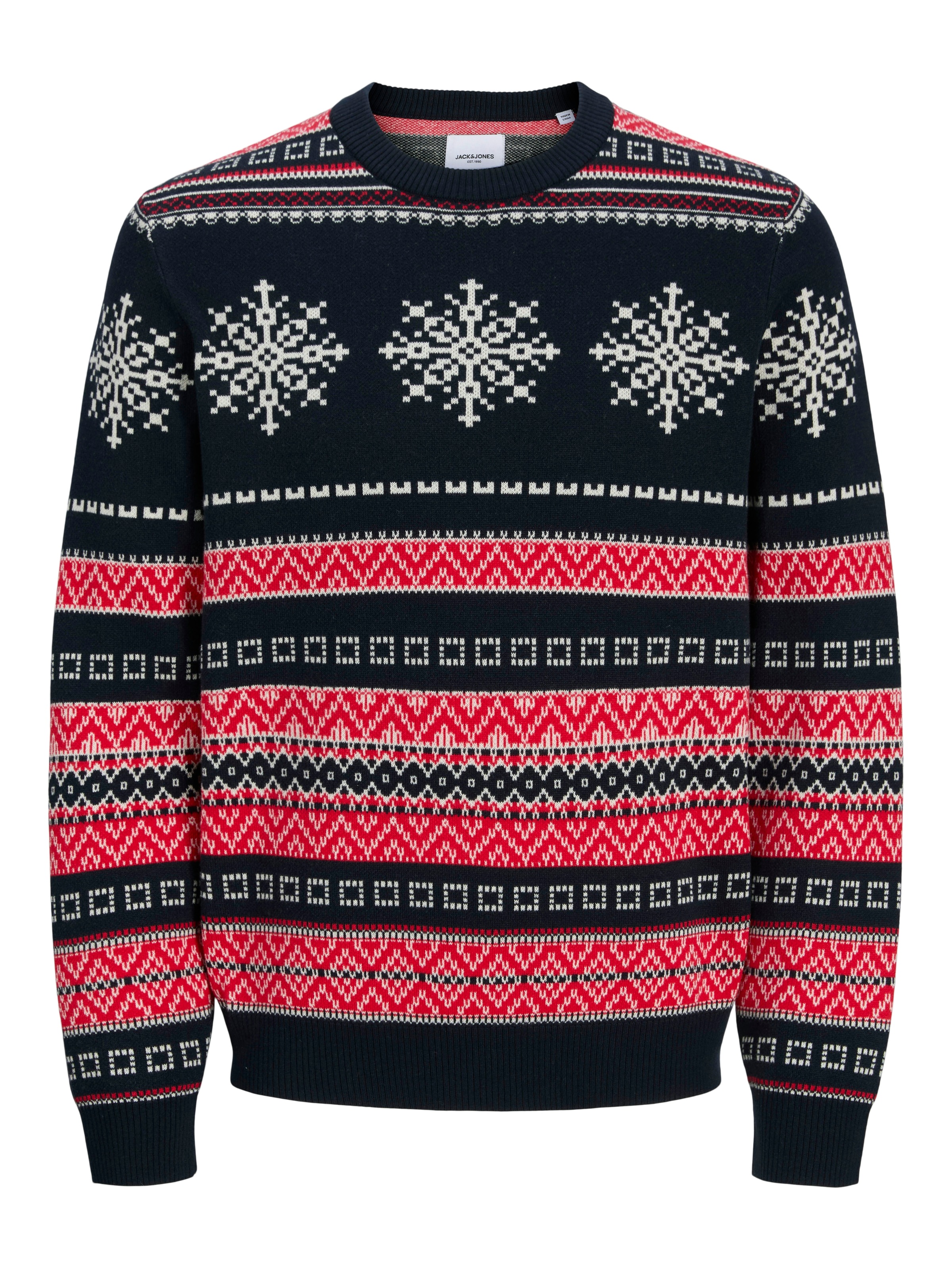 Jack & Jones Strickpullover »JJXMAS NOEL KNIT CREW NECK«