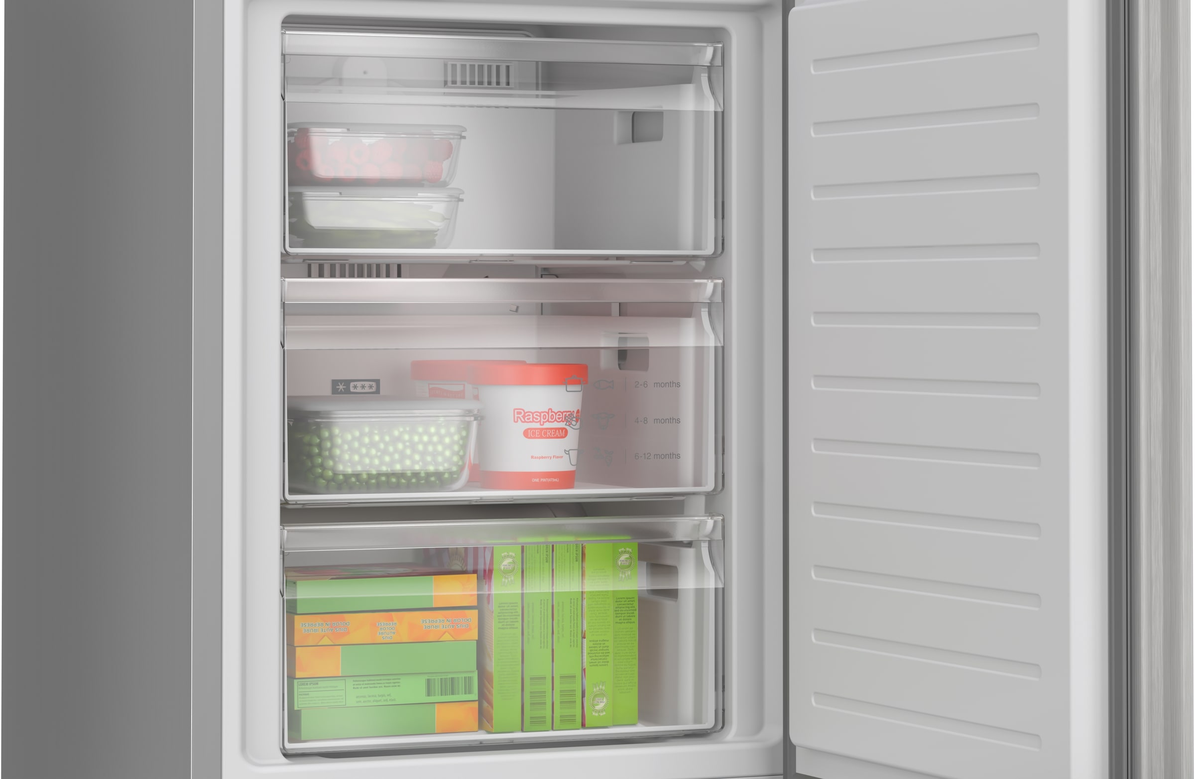 BOSCH Kühl-/Gefrierkombination Serie 4 »KGN392LCG« 203 cm hoch 60 cm breit Total No Frost, VitaFresh XXL <0 °C>, Perfect Fit