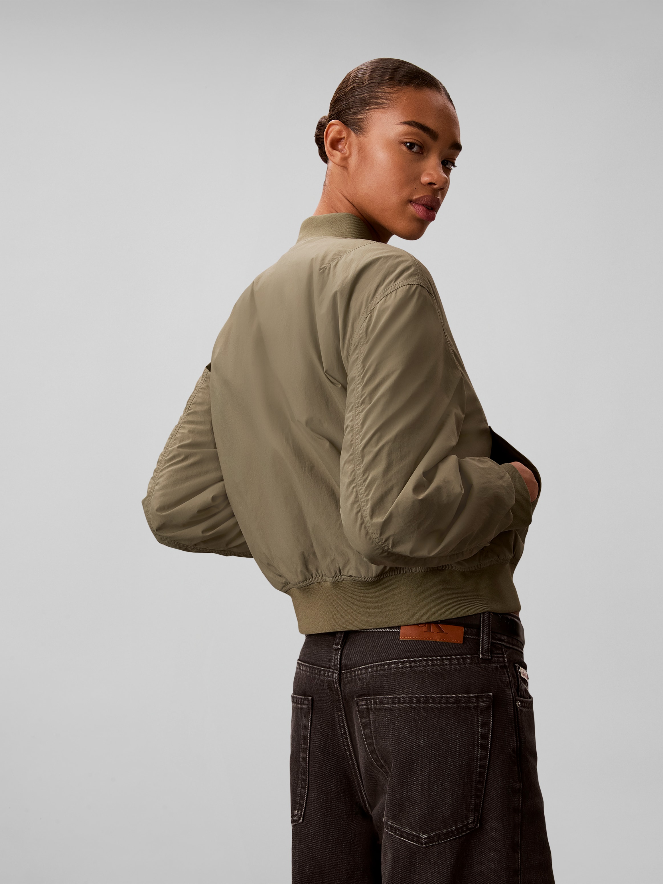 Calvin Klein Bomberjacke ohne Kapuze Regular fit mit Stehkragen