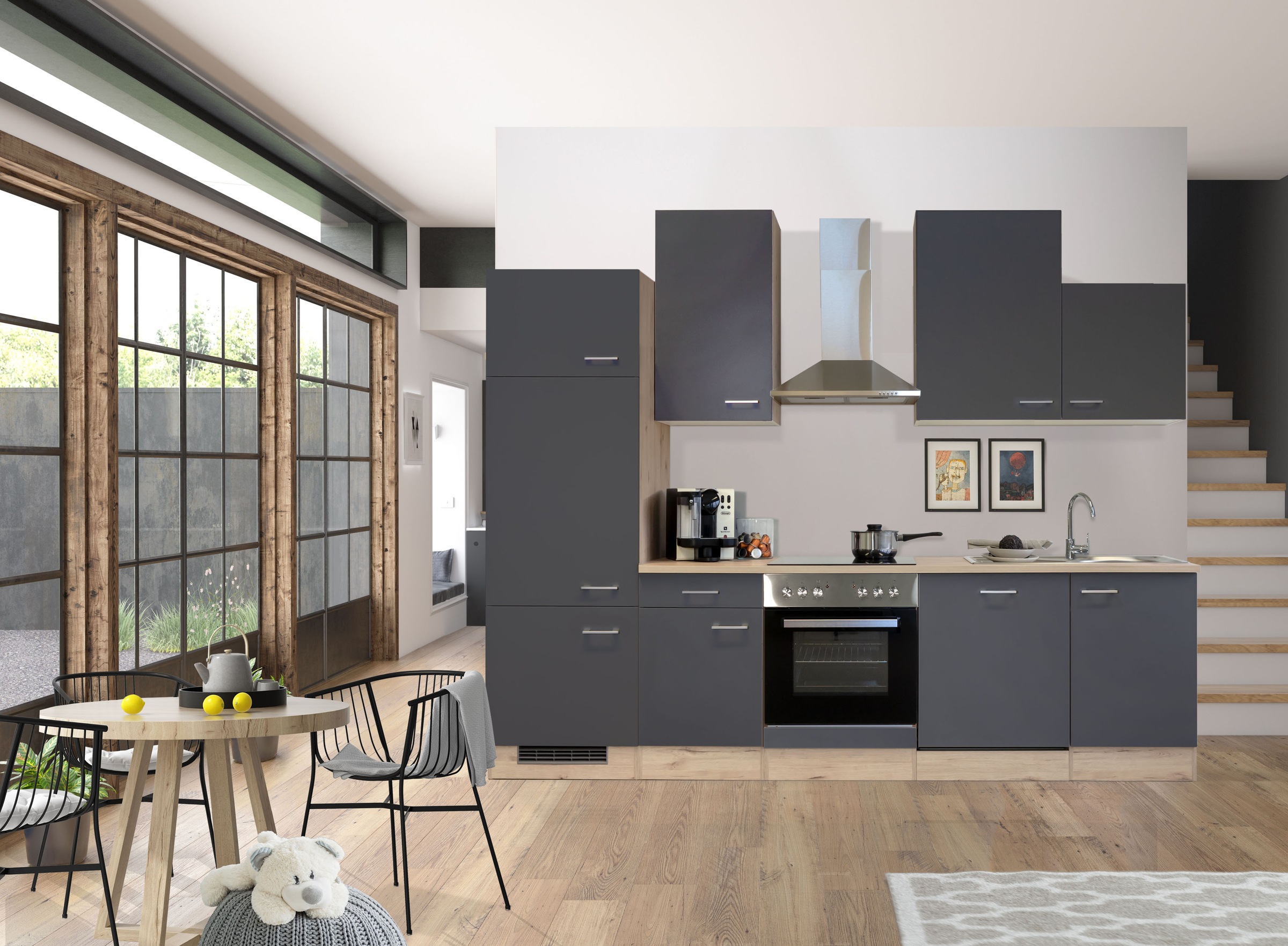 Flex-Well Küchenzeile »Morena« mit E-Geräten, Gesamtbreite 280 cm