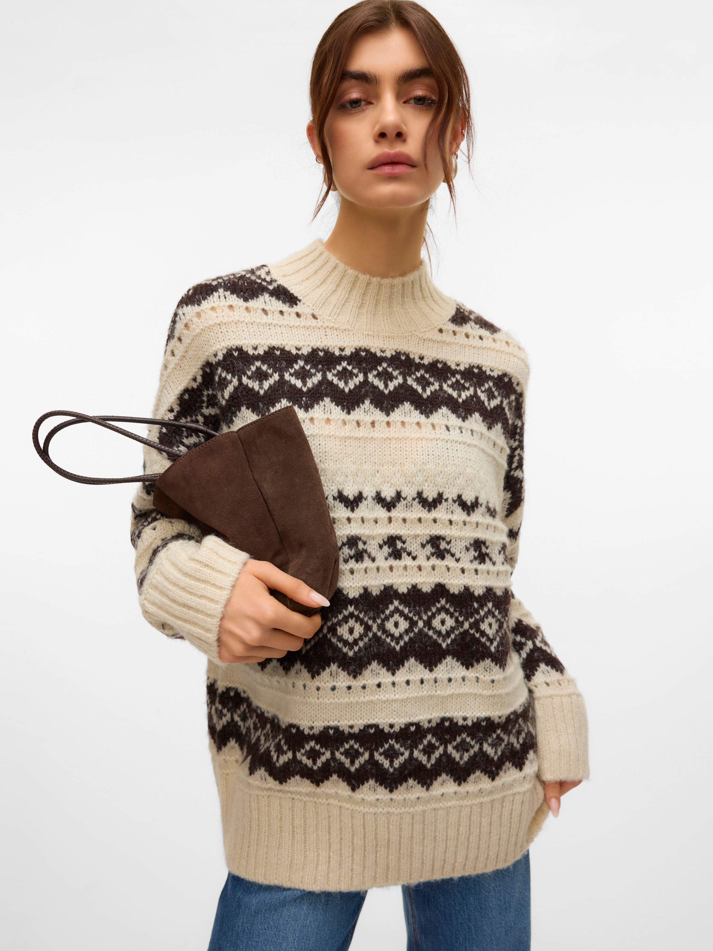 Vero Moda Strickpullover »VMAMPLE LS HIGH NECK PULLOVER BOO«