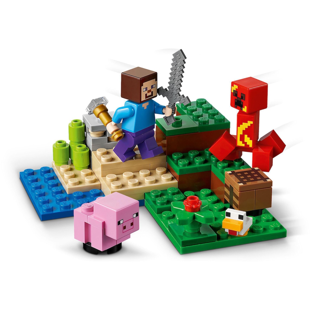 LEGO® Konstruktionsspielsteine »Der Hinterhalt des Creeper™ (21177), LEGO® Minecraft™«, (72 St.)