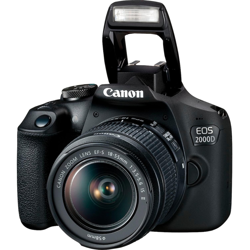 Canon Spiegelreflexkamera »EOS 2000D Kit«, EF-S 18-55 IS II, 24,1 MP, NFC-WLAN (Wi-Fi), inkl. EF-S 18-55 IS II Objektiv