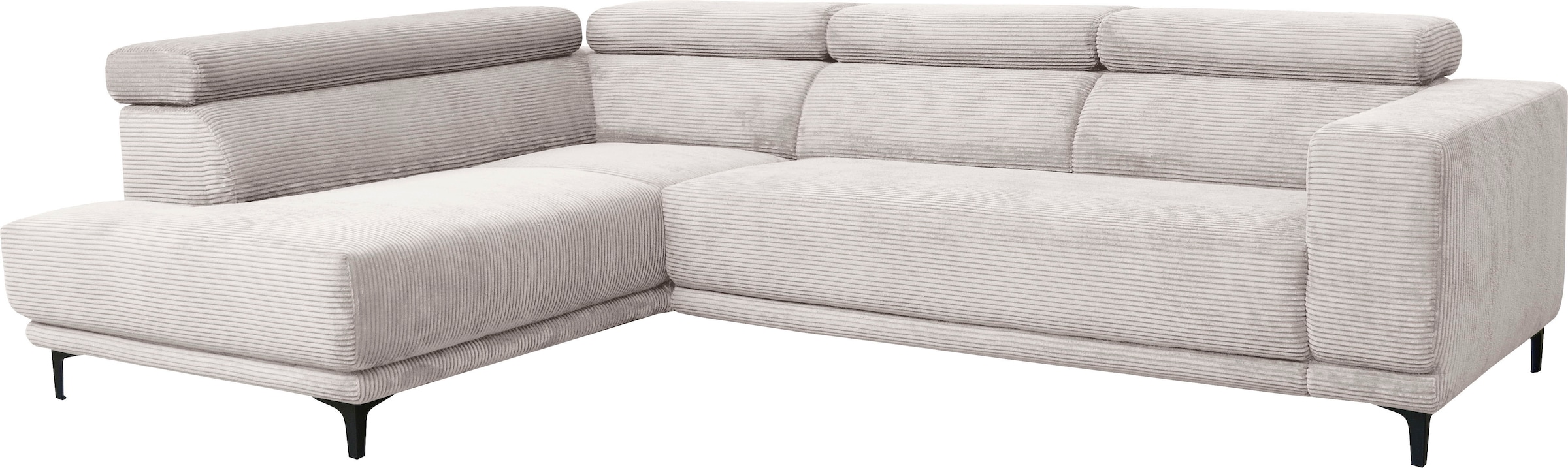 alina Ecksofa »Hikari«, wahlweise mit Sitzvorzug, in modernem Cordstoff, Breite 276 cm