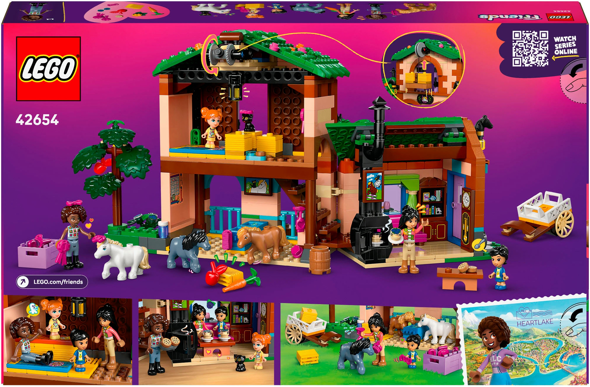 LEGO® Konstruktionsspielsteine »Ponyhof & Stall (42654), LEGO Friends«, (727 St.), Made in Europe
