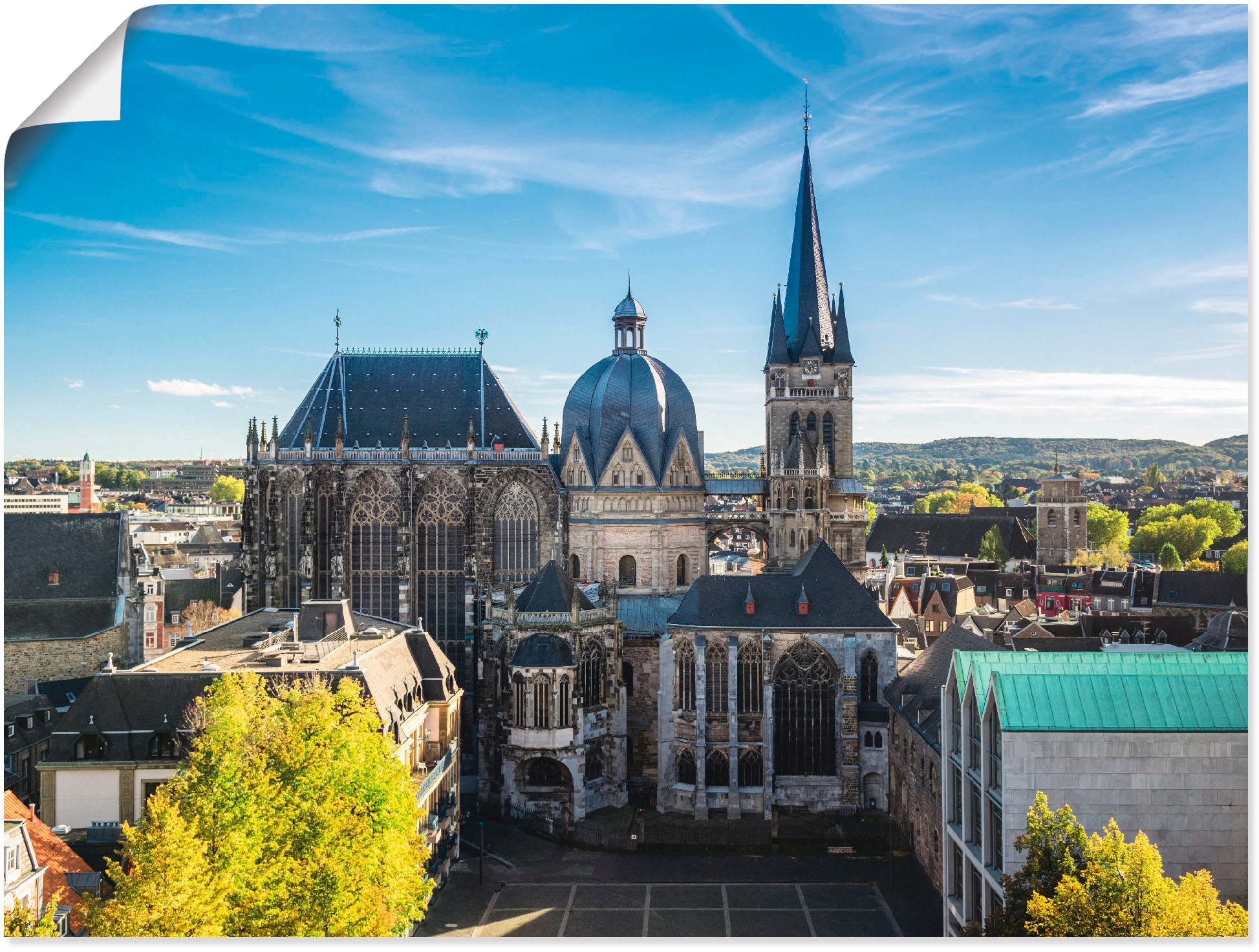 Artland Wandbild »Aachener Dom I«, Gebäude, (1 St.), in vielen Größen & Produktarten - Alubild / Outdoorbild für den Außenbereich, Leinwandbild, Poster, Wandaufkleber / Wandtattoo auch für Badezimmer geeignet