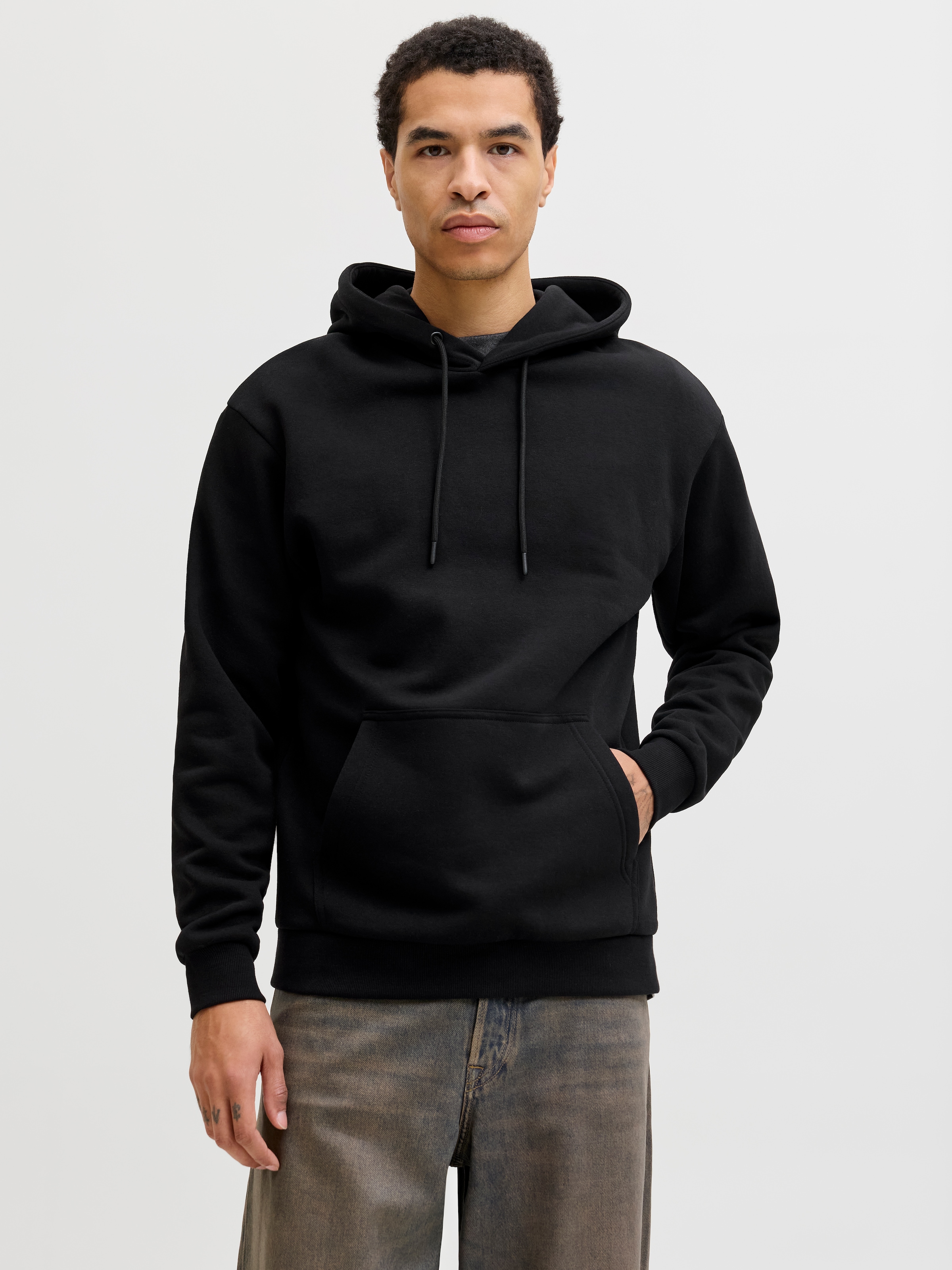 Jack & Jones Kapuzensweatshirt »JJEBRADLEY SWEAT HOOD NOOS«, Materialmix, relaxed fit
