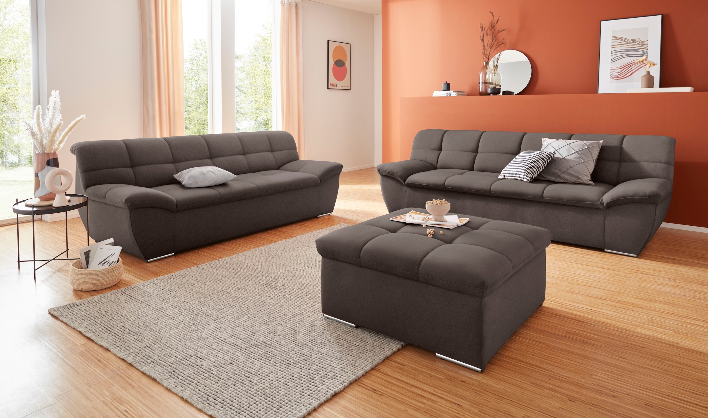 DOMO collection 3-Sitzer »Lagoa, moderne Sitzheftung, bequem und komfortabel« frei im Raum stellbar, in großer Farbauswahl