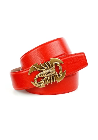 Anthoni Crown Ledergürtel, mit "Skorpion" Schließe zu besonderen Anlässen kaufen