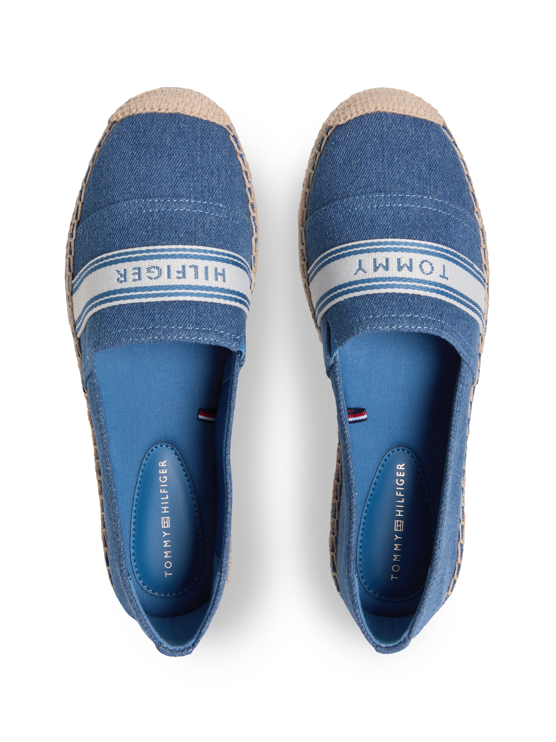 Tommy Hilfiger Espadrille »HILFIGER WEBBING ESPADRILLE«  Halbschuh, Schlupfschuh, Sommerschuh mit Logoschriftzug
