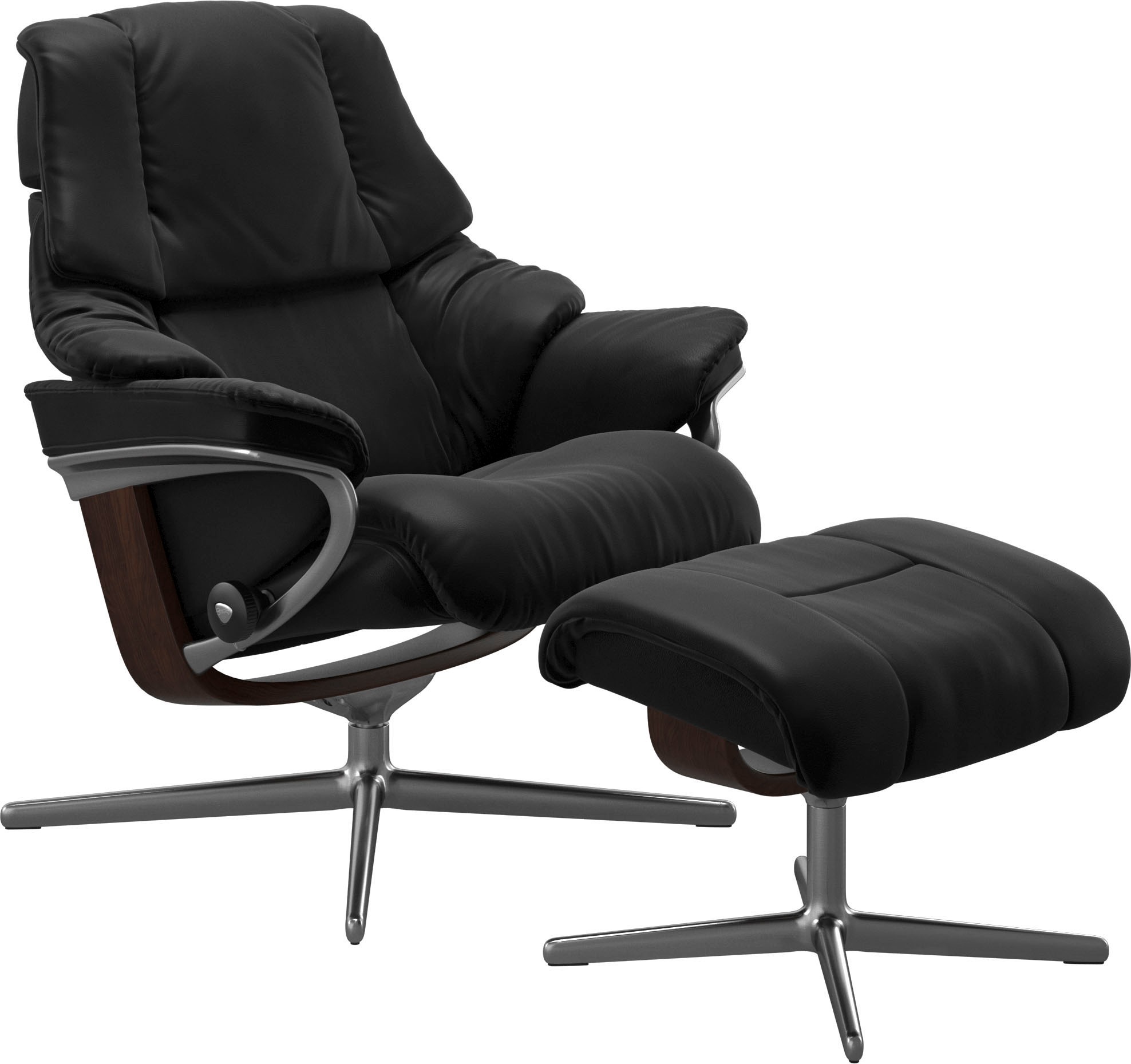 Stressless® Fußhocker »Reno« mit Cross Base, Größe S, M & L, Holzakzent Braun