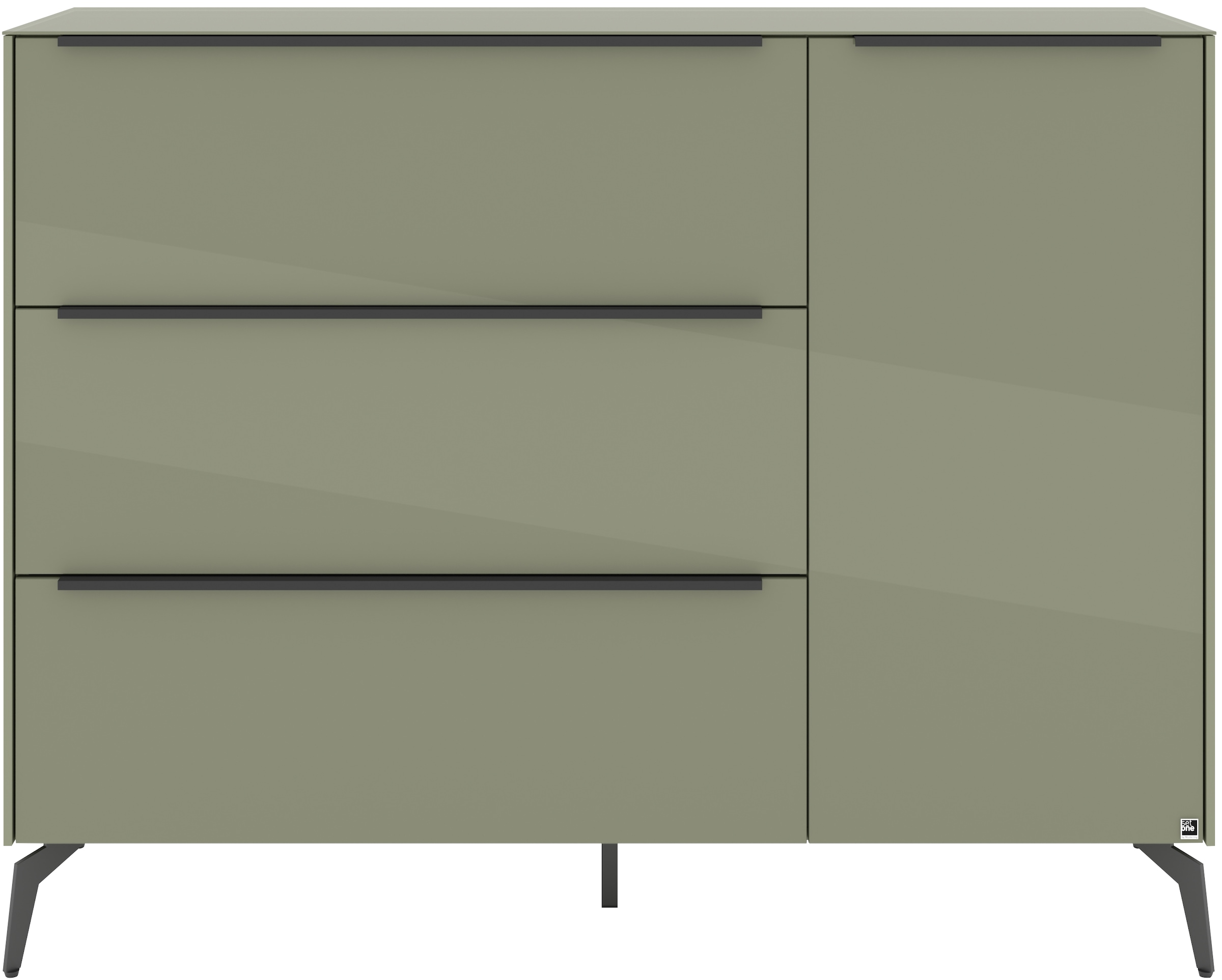 set one by Musterring Sideboard »Reno« 1 Stk. tlg. Mit Winkelfuß in diversen Farben, 109 cm Höhe & Farbauswahl