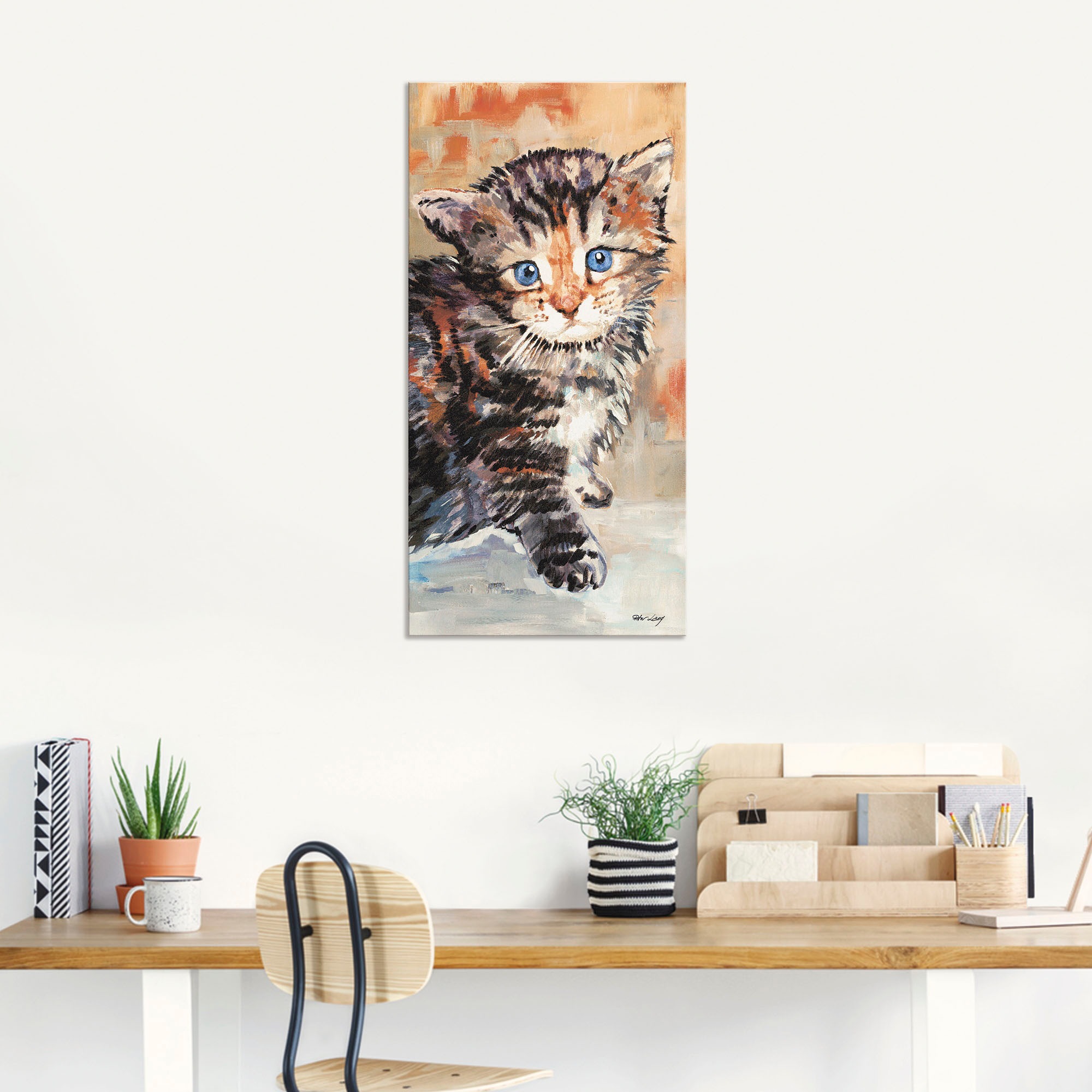Artland Wandbild »Katze« Haustiere 1 Stk. tlg. für Innen- und Außenbereich geeignet, Outdoorbild