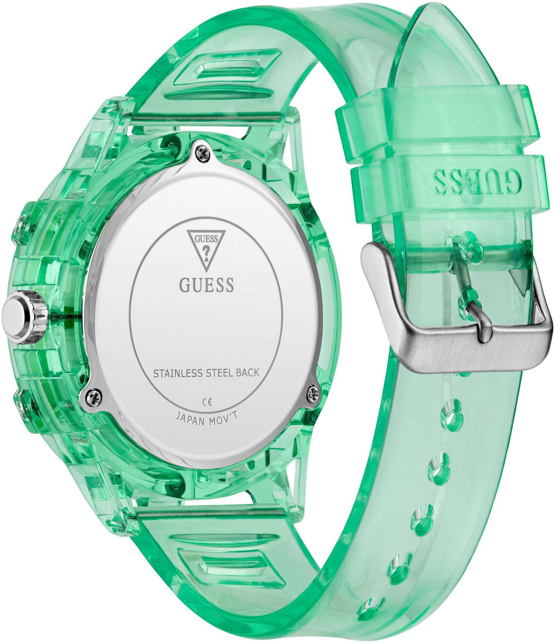 Guess Multifunktionsuhr »KING« Quarzuhr, Armbanduhr, Herrenuhr, Datum, Wochentag, Polyurethanarmband