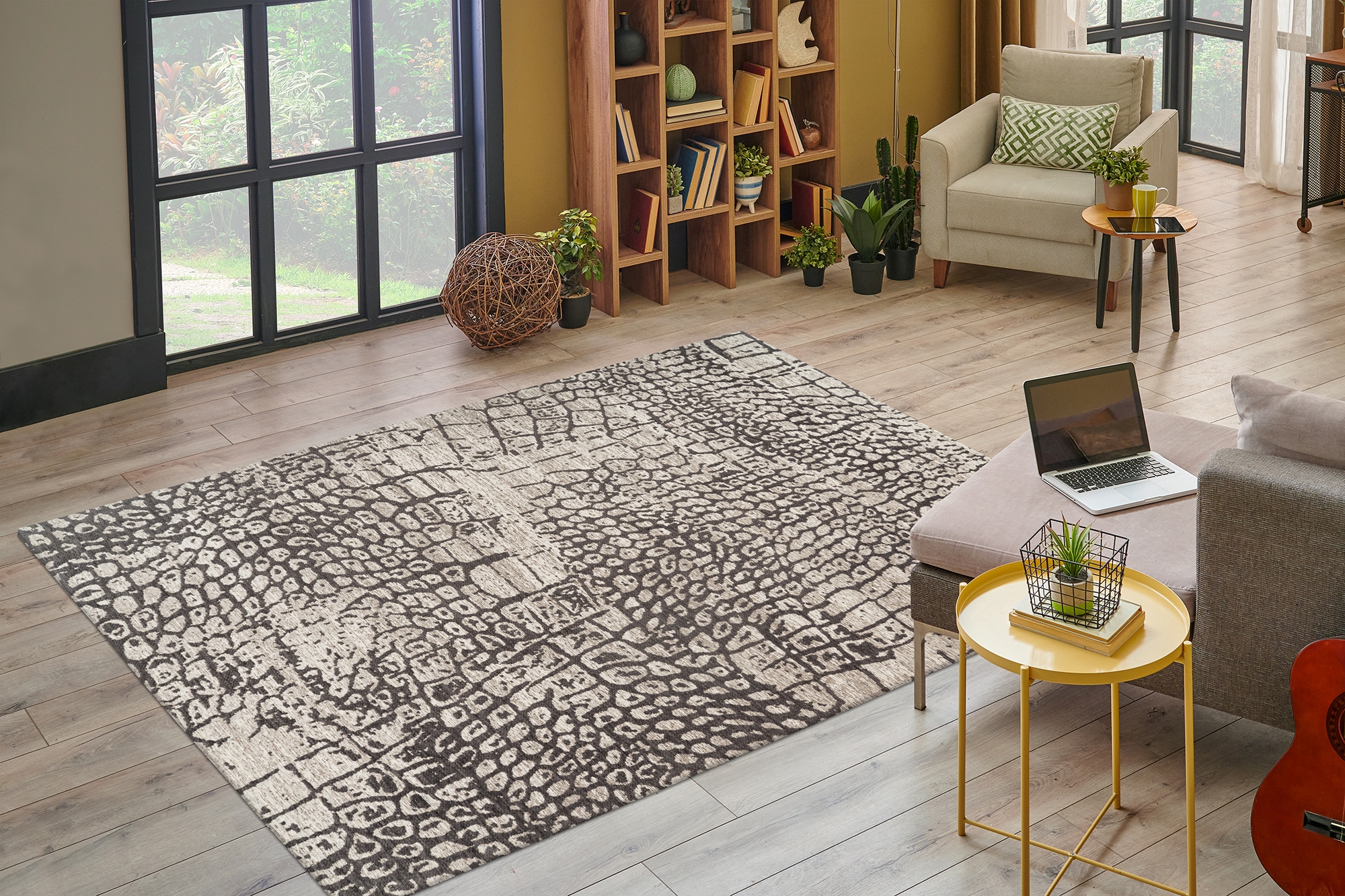 Kayoom Teppich »Davis 325« rechteckig 12 mm Höhe edles Design, pflegeleicht, neutrale Farben