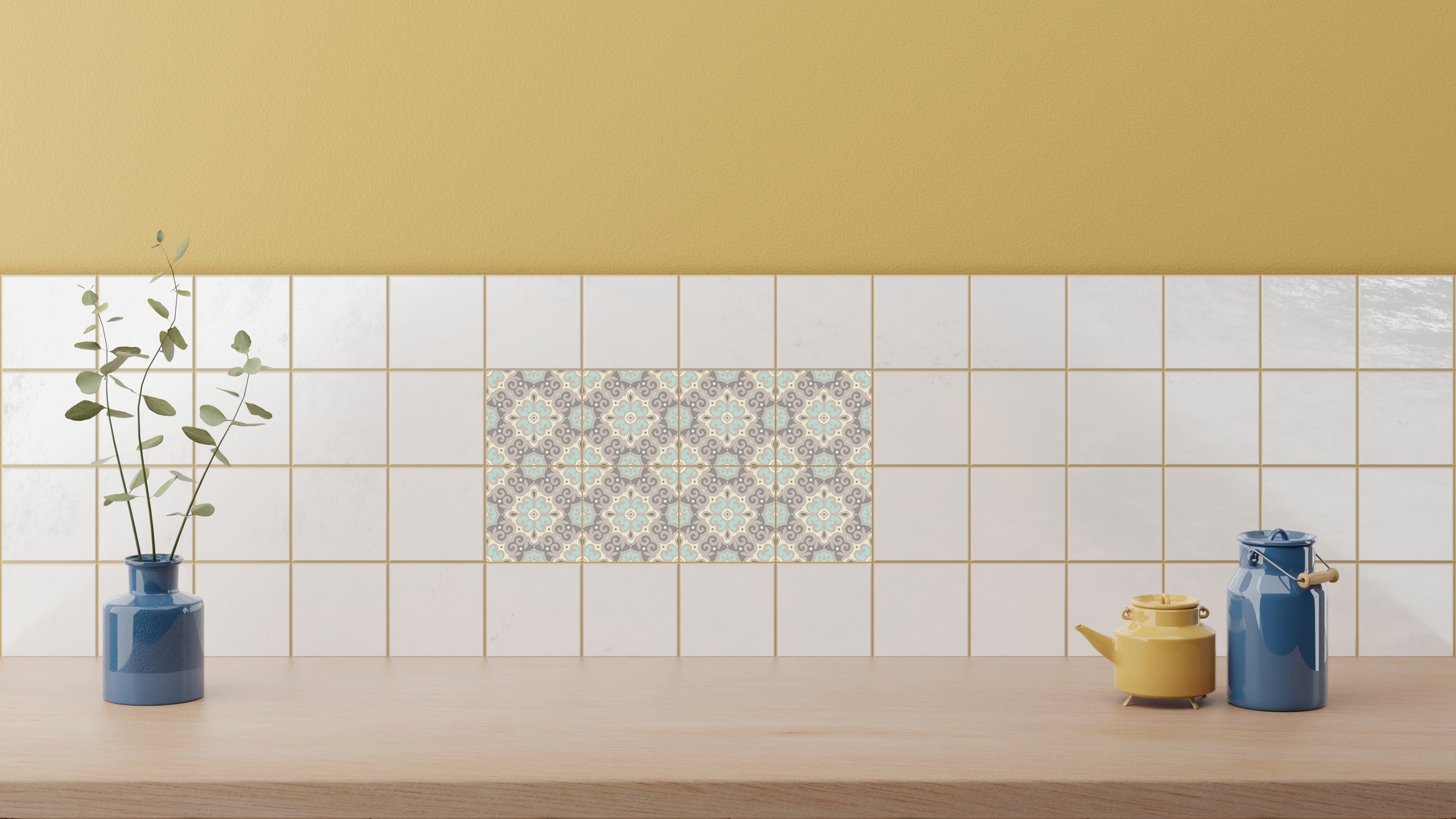 Home affaire Fliesenaufkleber »Ornamente« Stickerfliesen, selbstklebend, Sticker, 12er Set