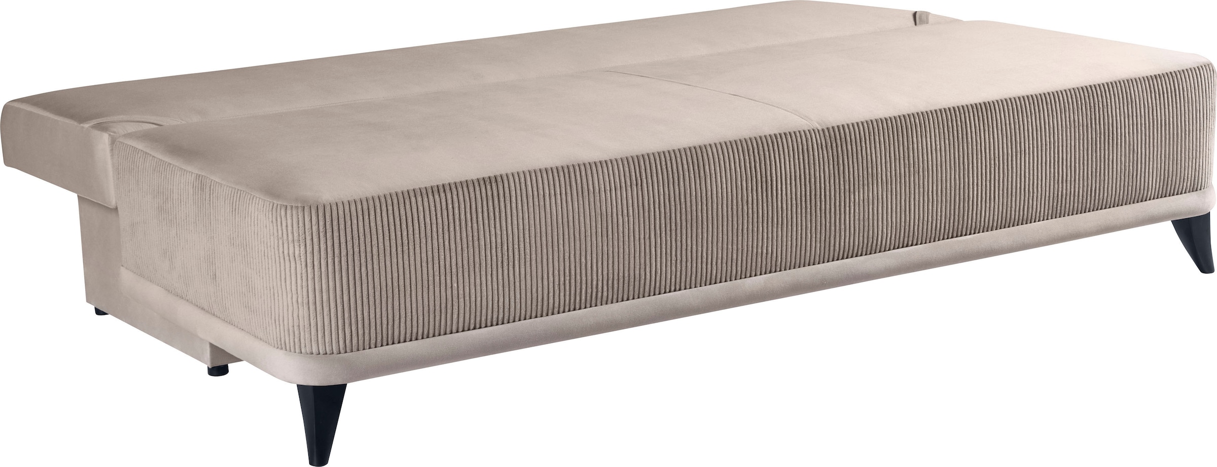 WERK2 Schlafsofa »Rosso 200 cm breit, Federkern, Bettkasten, Bettfunktion« Cord, Schlaffunktion, Bettkasten
