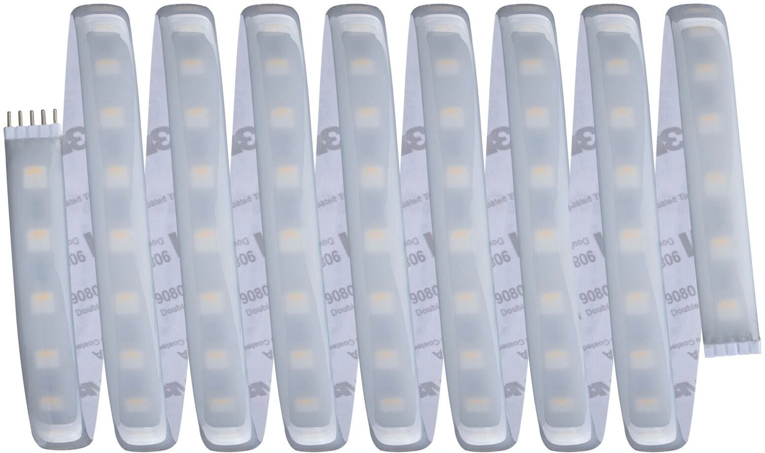 Paulmann LED-Streifen »MaxLED 1000 Basisset 3m RGBW IP44 Cover 3000K 33W 230/24V 75VA Silber«, 1 St.-flammig, RGBW