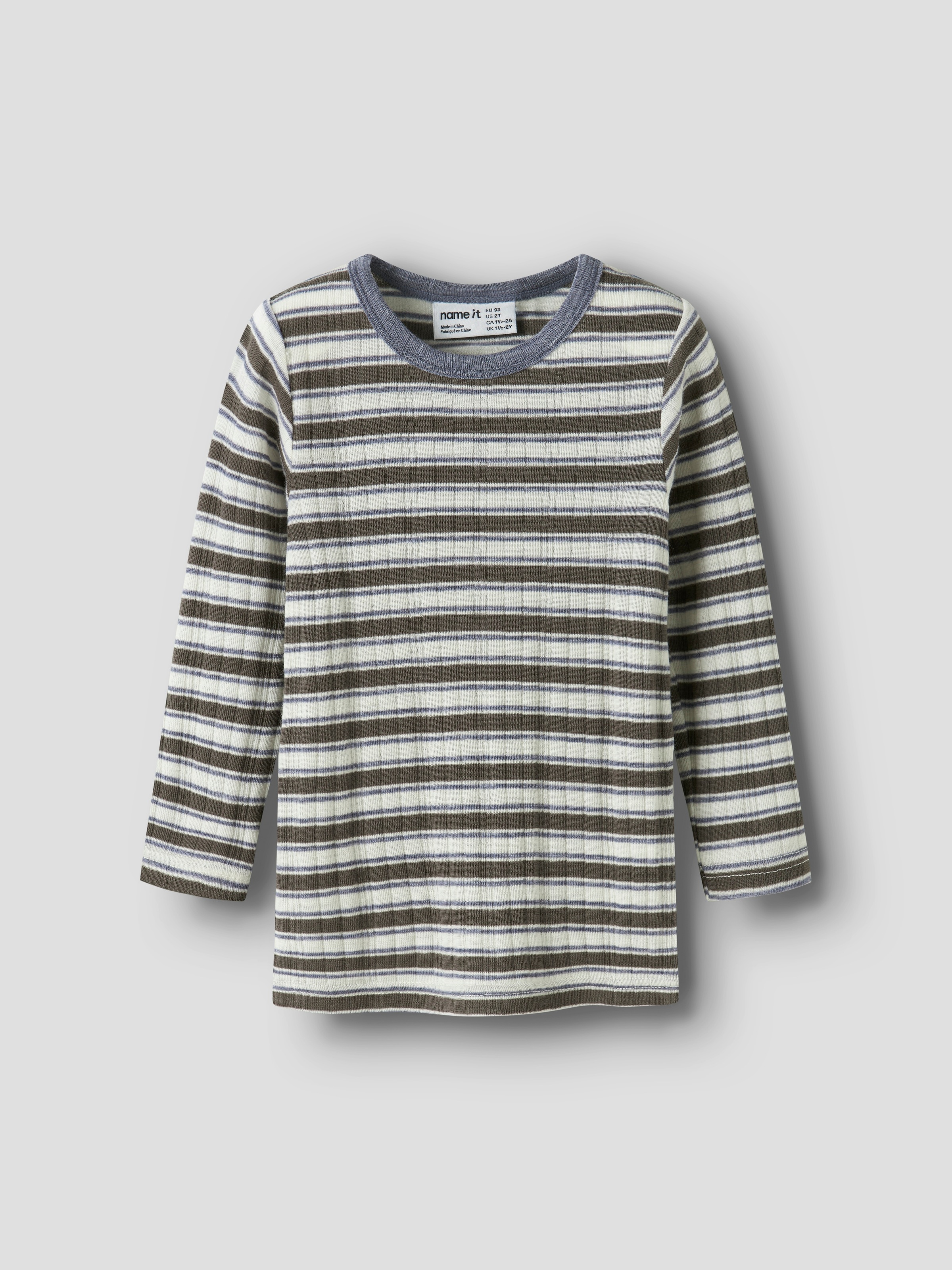 Name It Langarmshirt »NMMWANG WOOL NEEDLE LS TOP NOOS« Wolle, regular fit