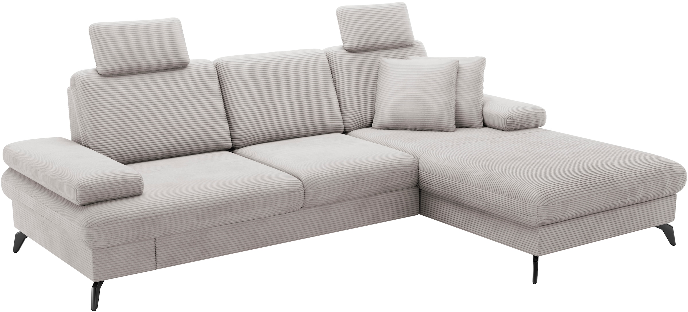 sit&more Ecksofa »Morris Jubi L-Form, B: 247 cm«, mit Armteilfunktion & 1 Zierkissen, optional Bettfunktion
