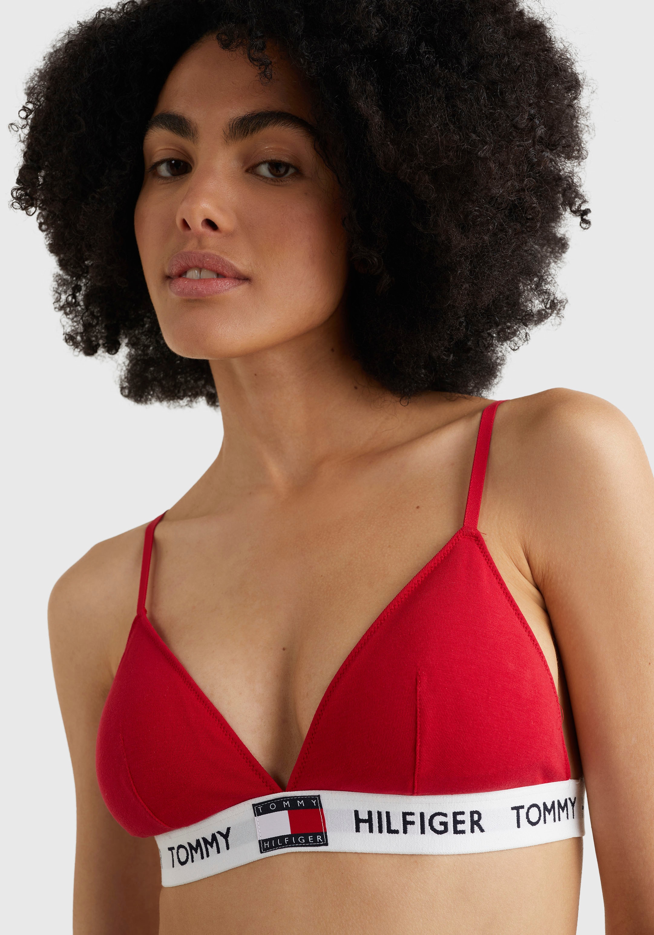 Tommy Hilfiger Underwear Triangel-BH »PADDED TRIANGLE BRA«, mit Tommy Hilfger Logo-Schriftzug & Flag auf dem Elastiktape