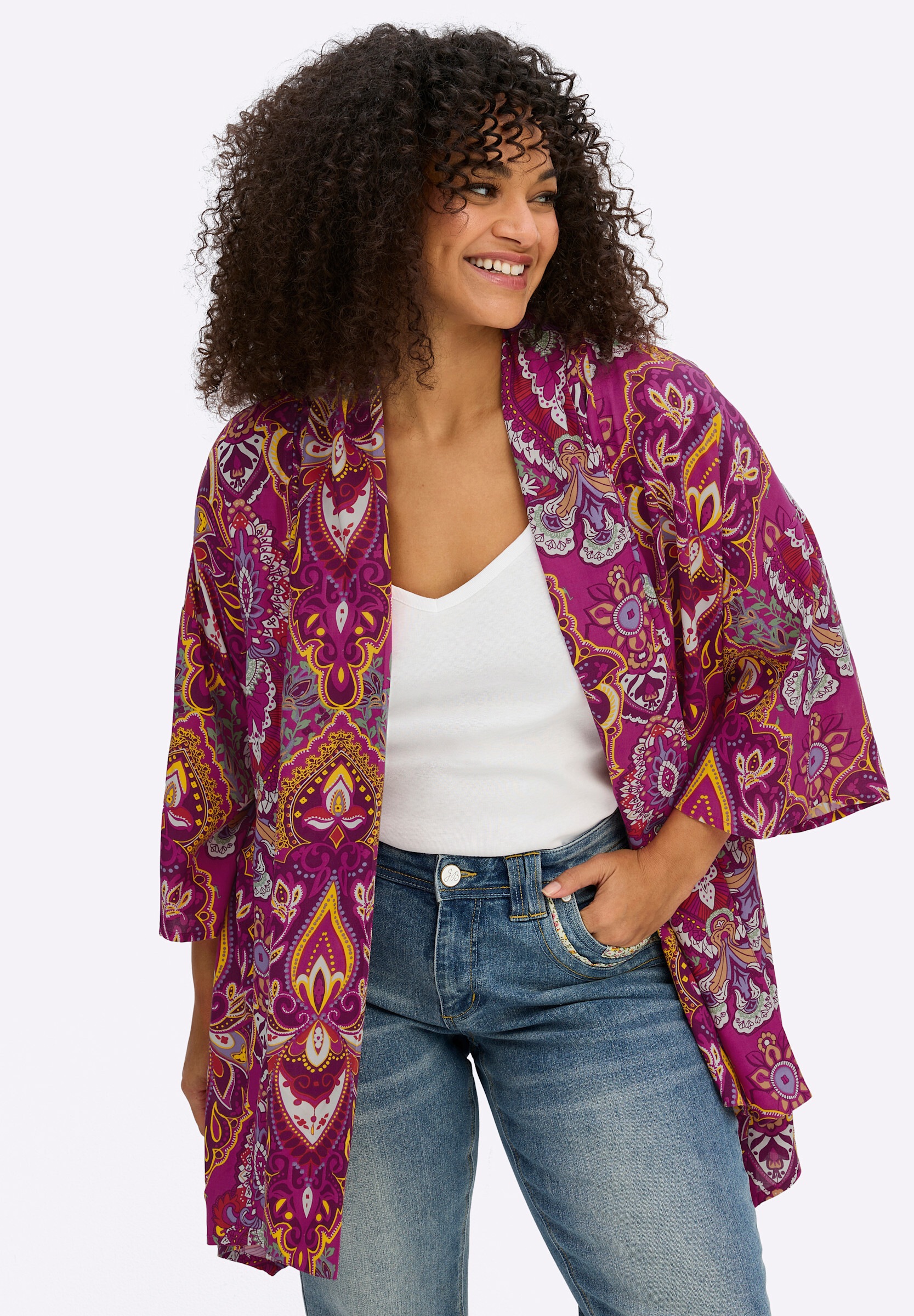 sheego by Joe Browns Blusenblazer »Blusenjacke Blusenjacke mit floralem Muster«