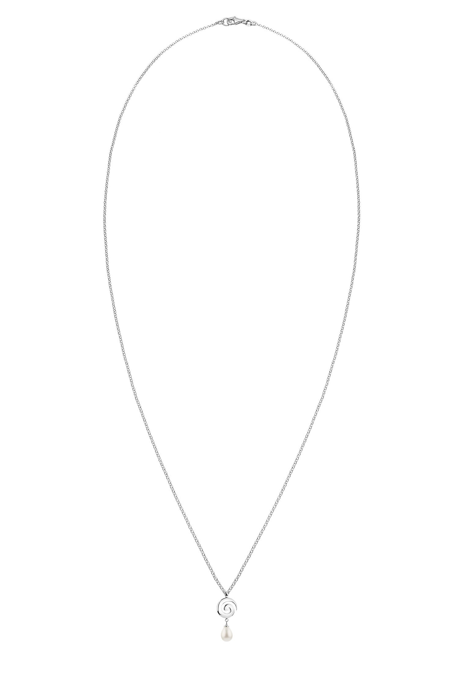Nenalina Silberkette »Halskette Muschelkernperle Tropfen Drop Spirale 925er Silber«
