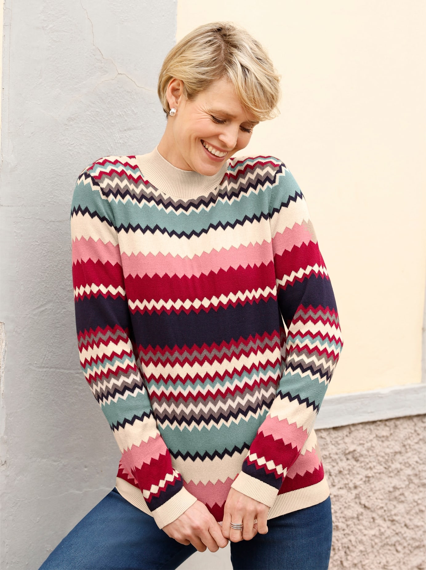 Classic Basics Jacquardpullover »Stehkragen-Pullover«