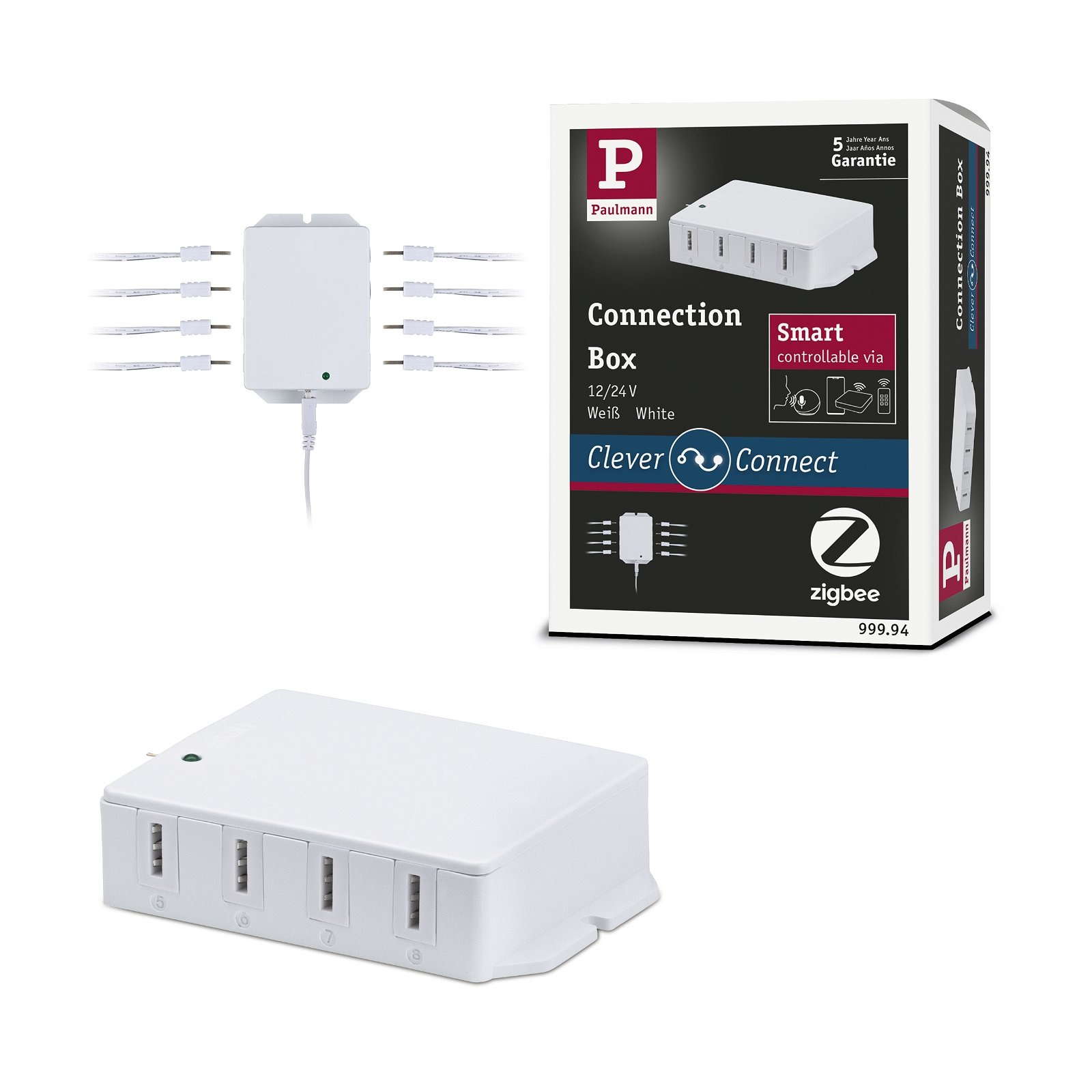 Paulmann Unterschrankleuchte »Clever Connect ZigBee Connection Box + Port 12V DC Weiß«, Tunable White
