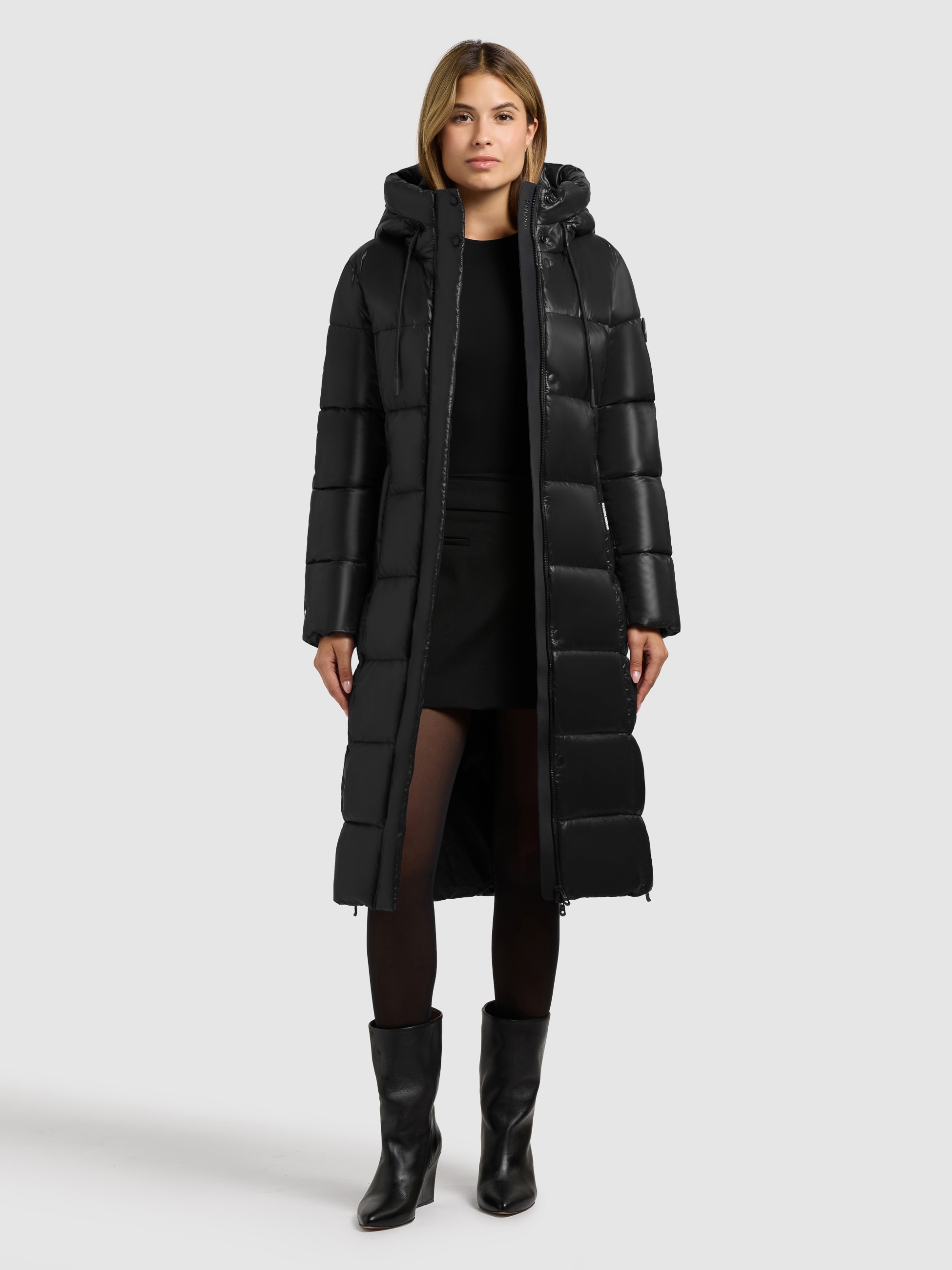khujo Steppmantel »WILLA« praktische Seitenschlitze mit Reißverschluss
