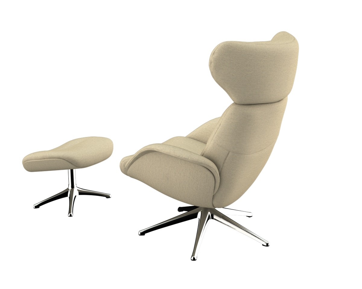 FLEXLUX Relaxsessel »Fernsehsessel More, ergonomisch, drehbar, robuster Fuß, Scandi« Premium Komfort, Rücken- und Kopfteilverstellung, Drehbar, Fuß Alu