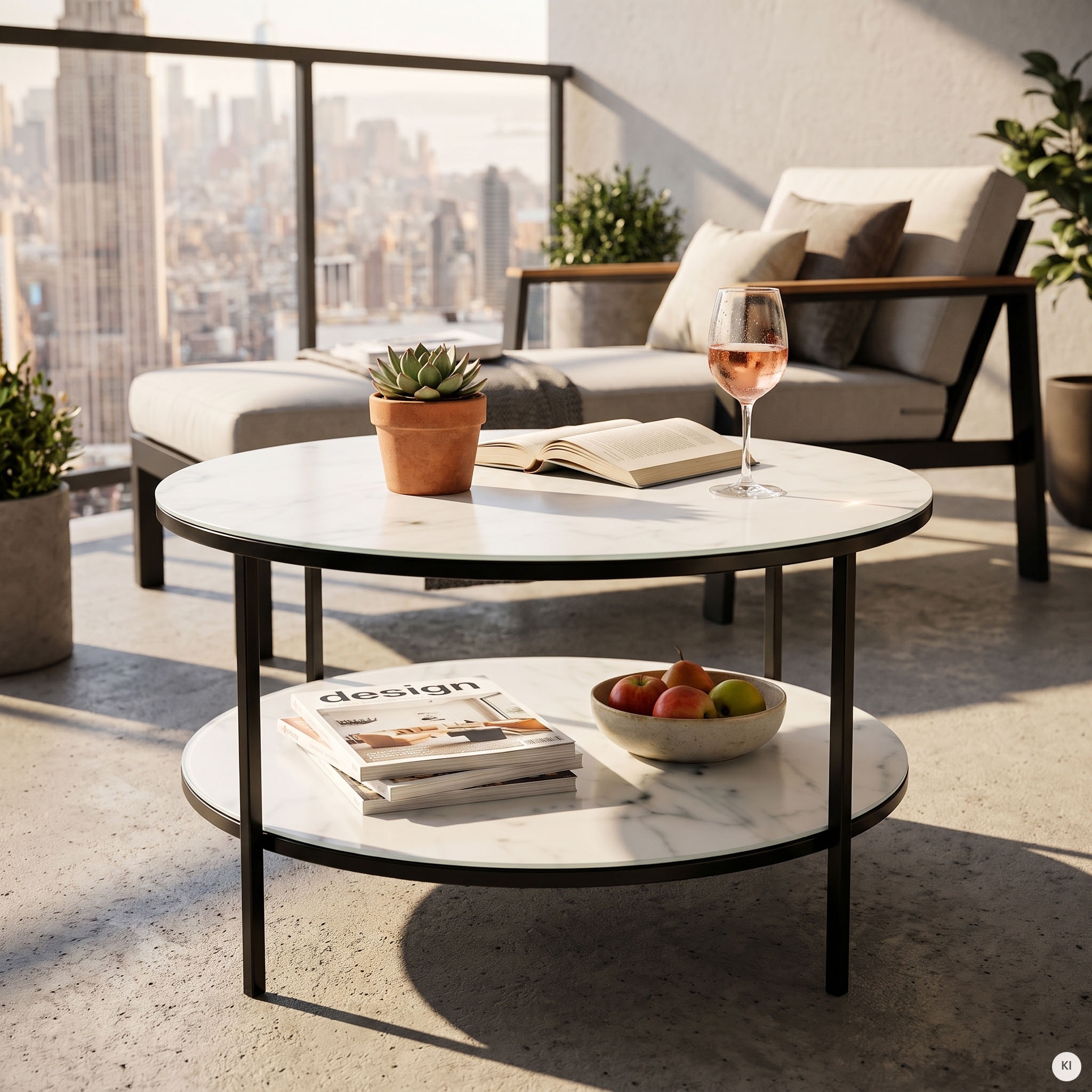 SalesFever Couchtisch »Caorle Coffeetable im minimalistischen Stil« Eleganz trifft Stil: Tischplatten in Marmoroptik