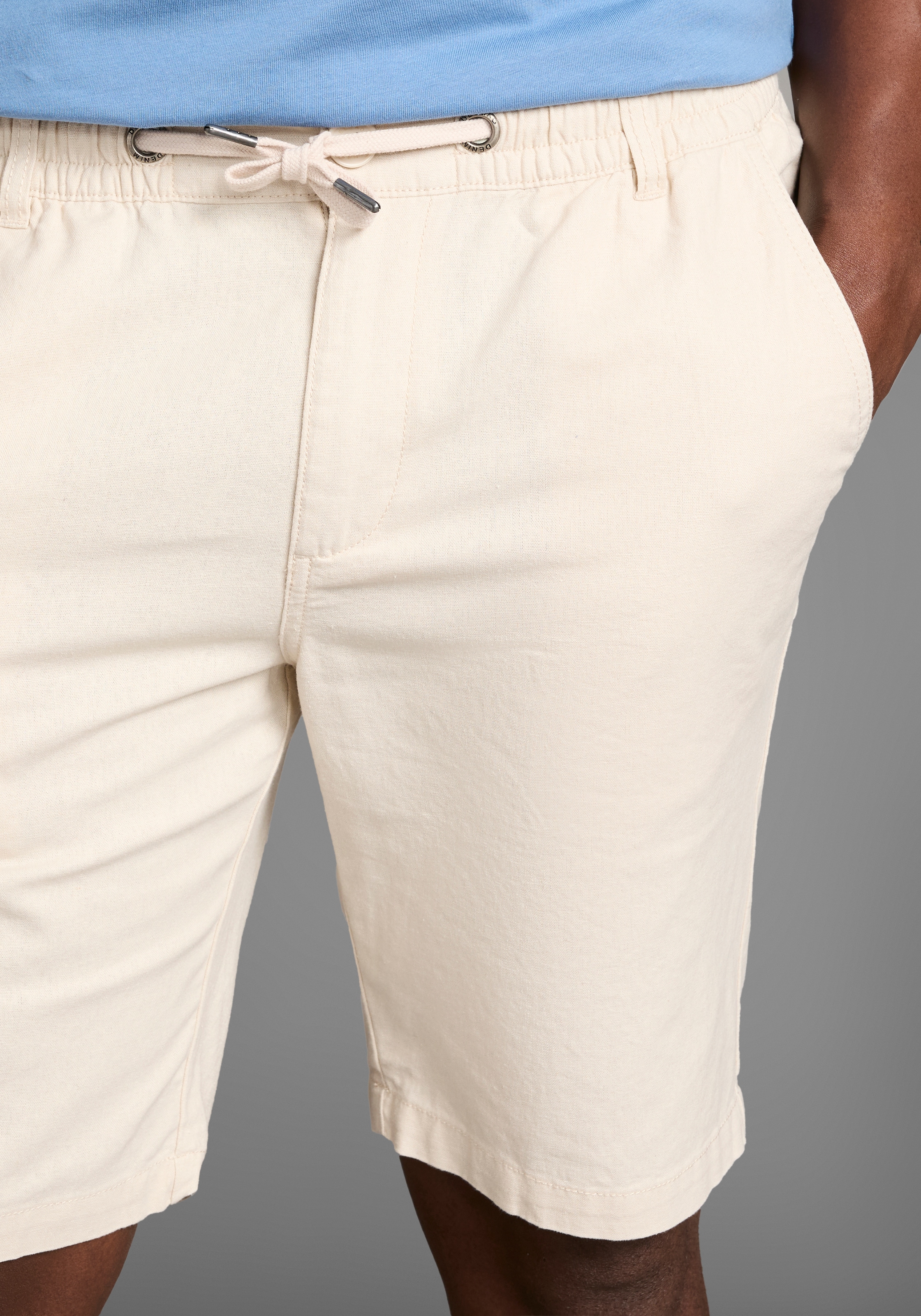 DELMAO Bermudas »aus Leinen«, Lässige Bermudas