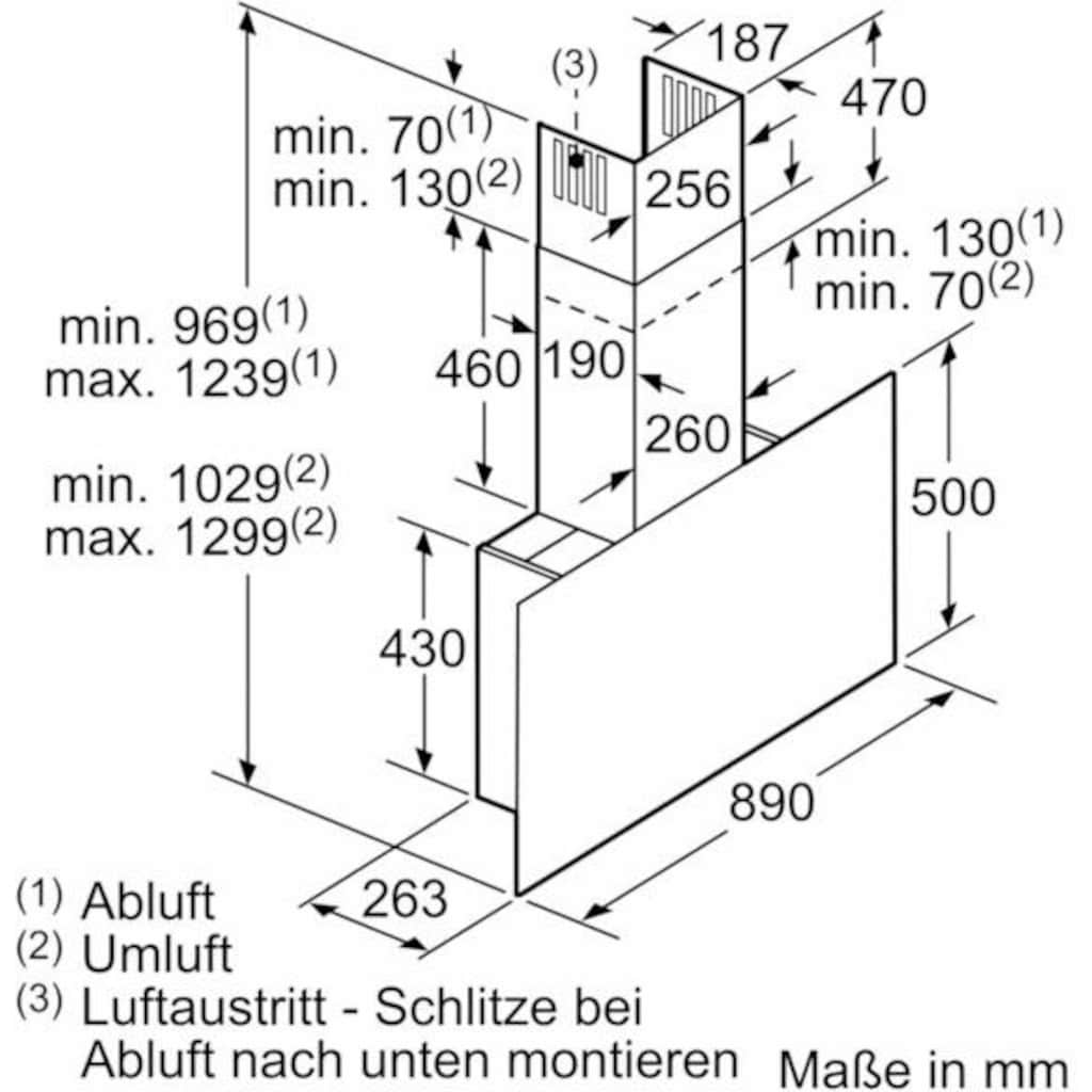 SIEMENS Kopffreihaube »LC97FLP20«, Serie iQ500