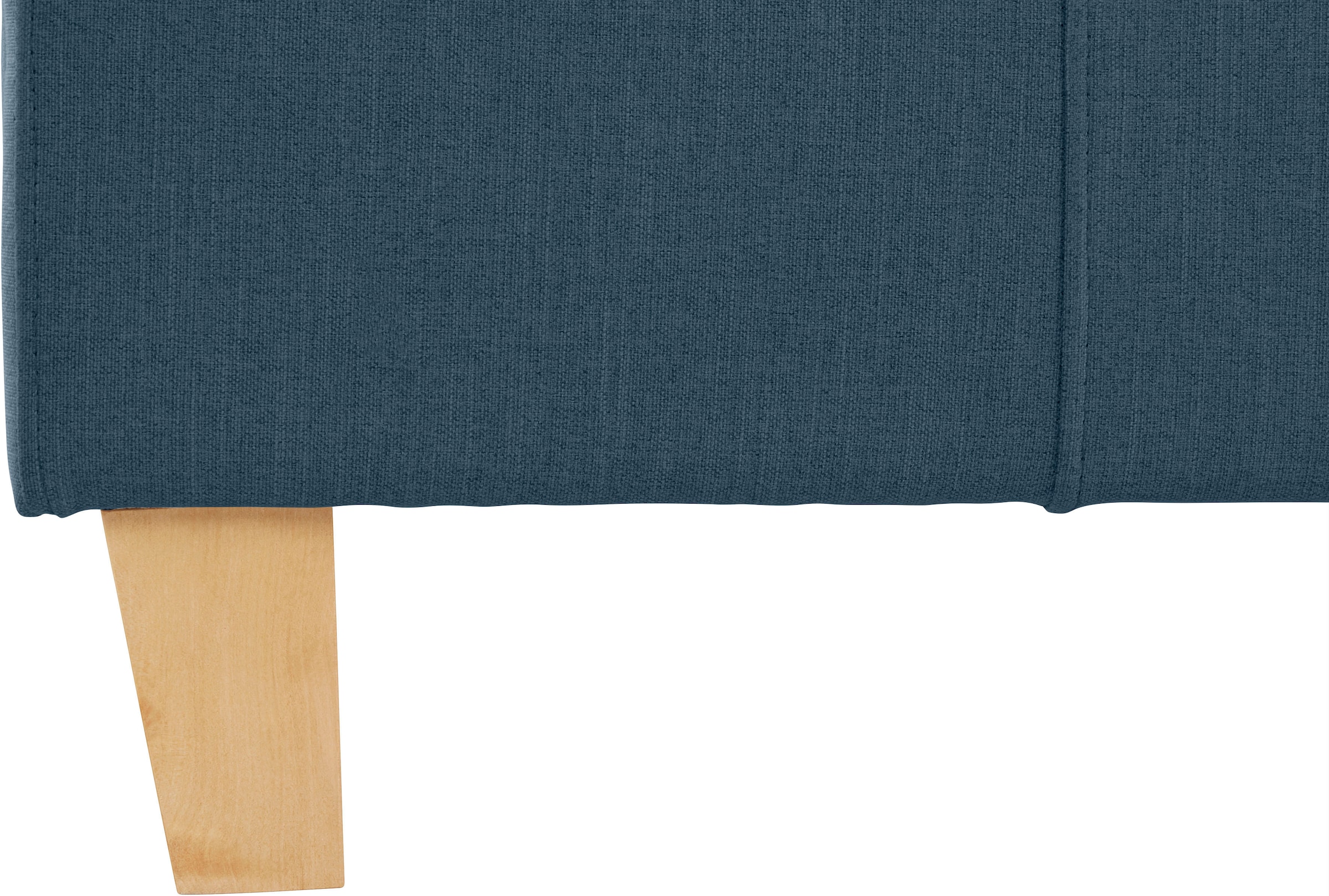 OTTO products Polsterbett »Heddi«, in 5 Breiten: von 90cm-200cm, Biese am Kopfteil, Strukturstoff