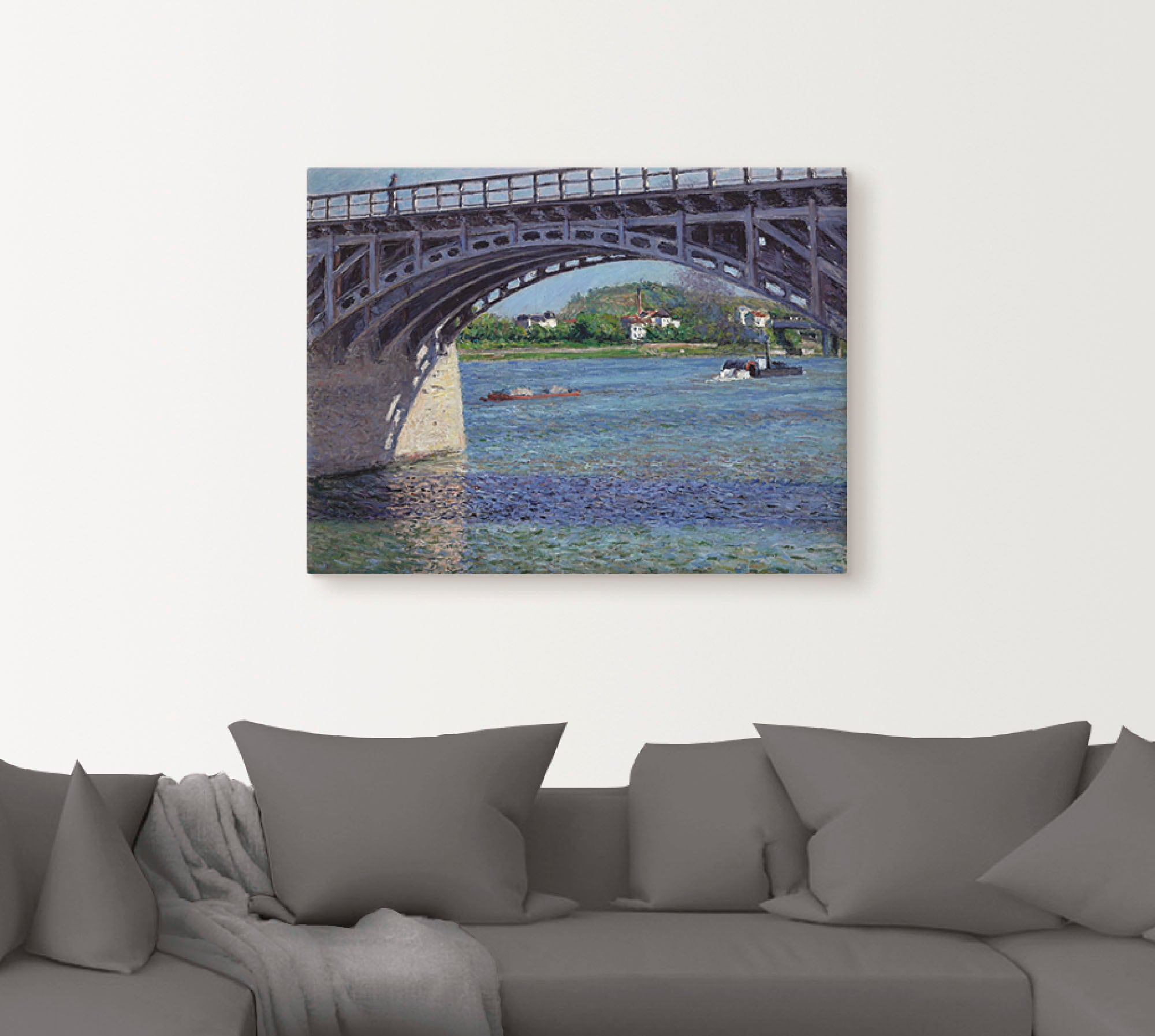 Artland Wandbild »Die Brücke bei Argenteuil. Um 1883«, Brücken, (1 St.), als Leinwandbild, Wandaufkleber oder Poster in versch. Größen