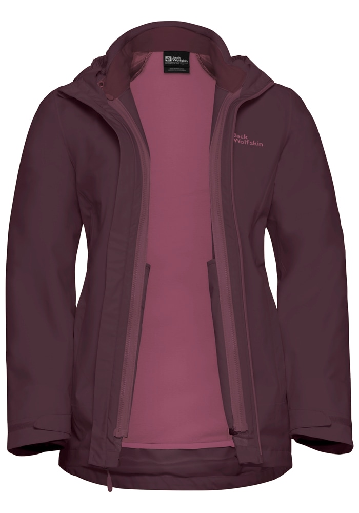 Jack Wolfskin 3-in-1-Funktionsjacke »MOONRISE 3IN1 JKT W«, mit Kapuze