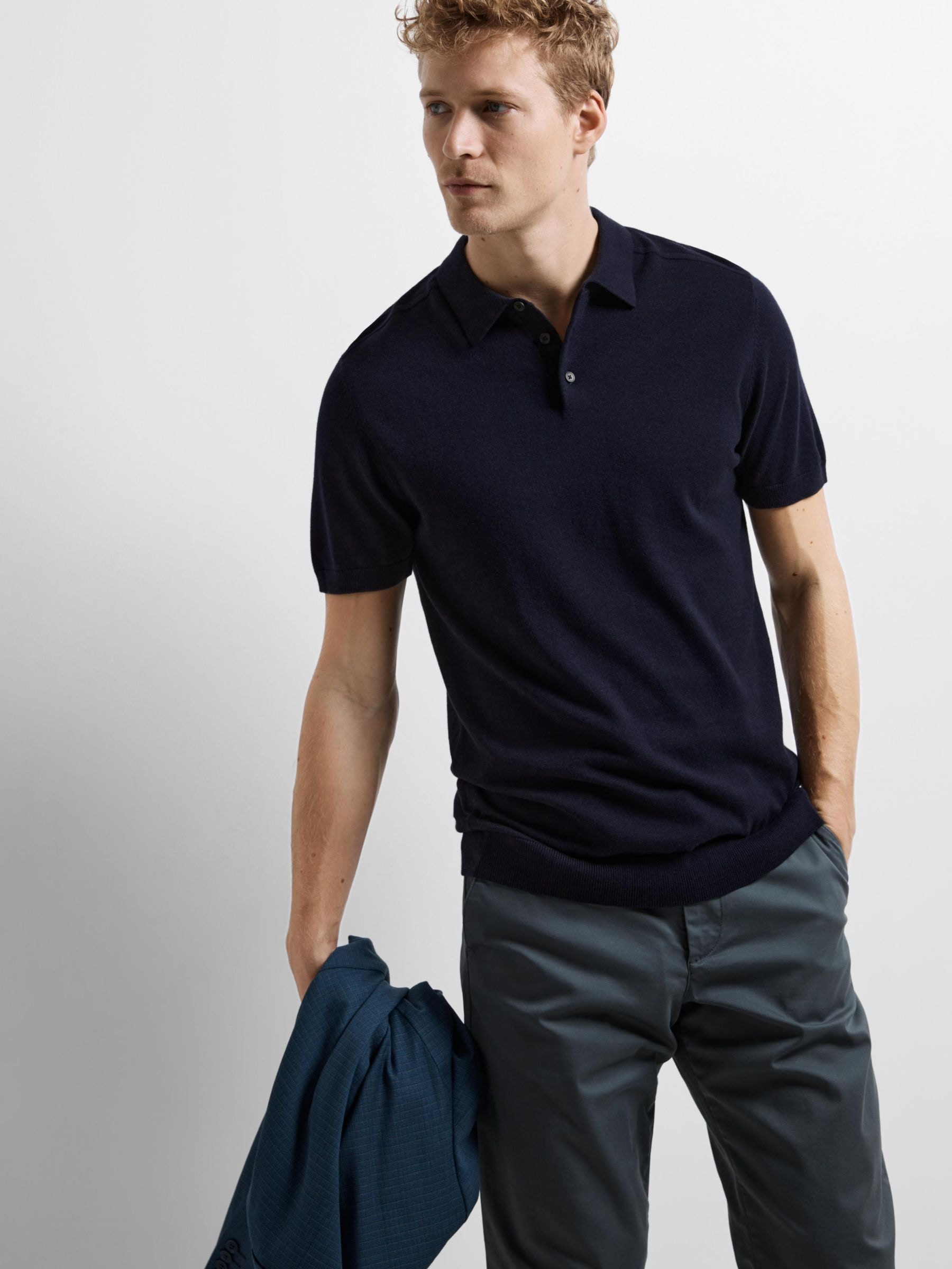 SELECTED HOMME Poloshirt »SLHBERG SS KNIT POLO NOOS«