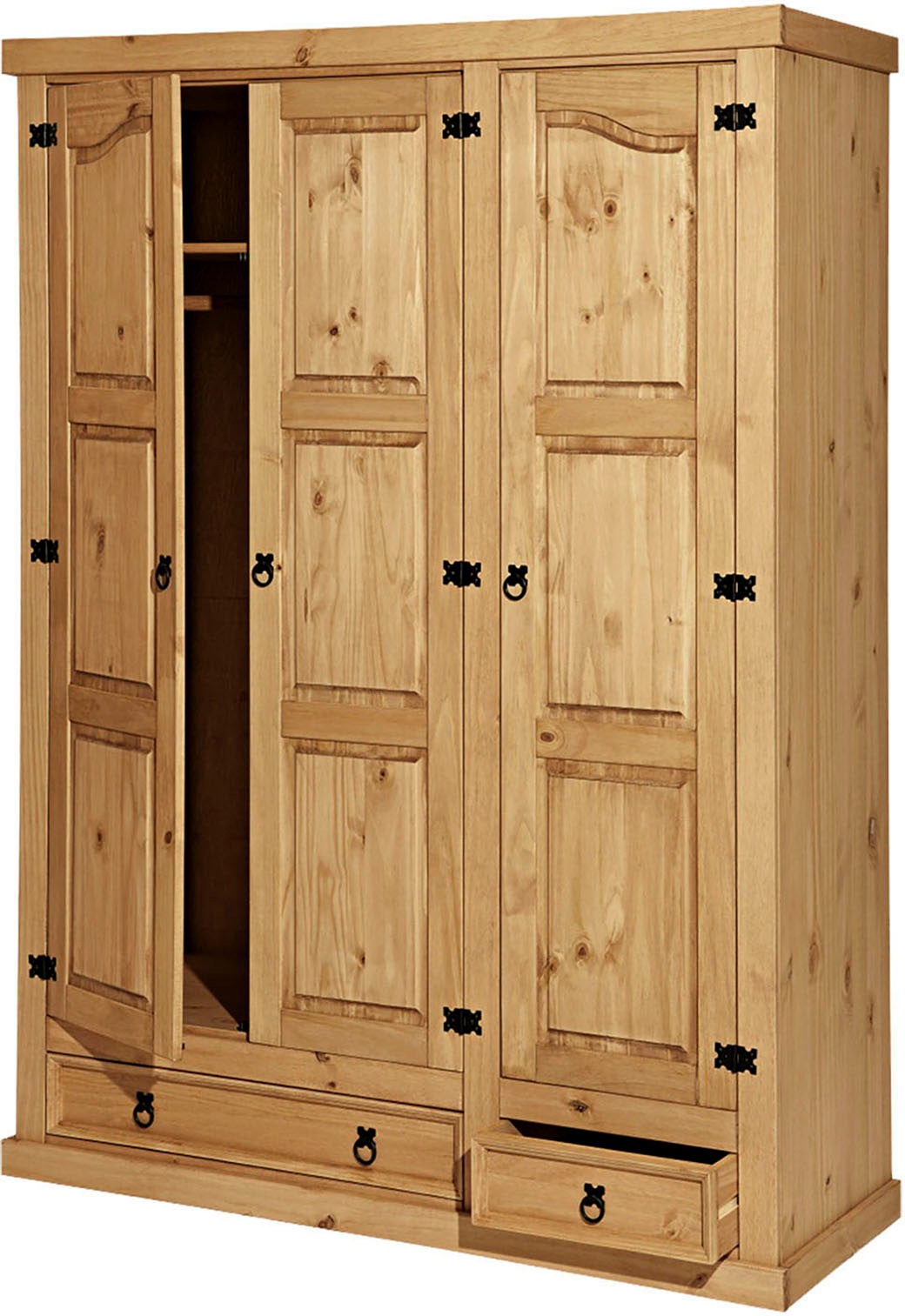 Home affaire Kleiderschrank, (1 St.), Holzoberfläche honigfarbend gewachst