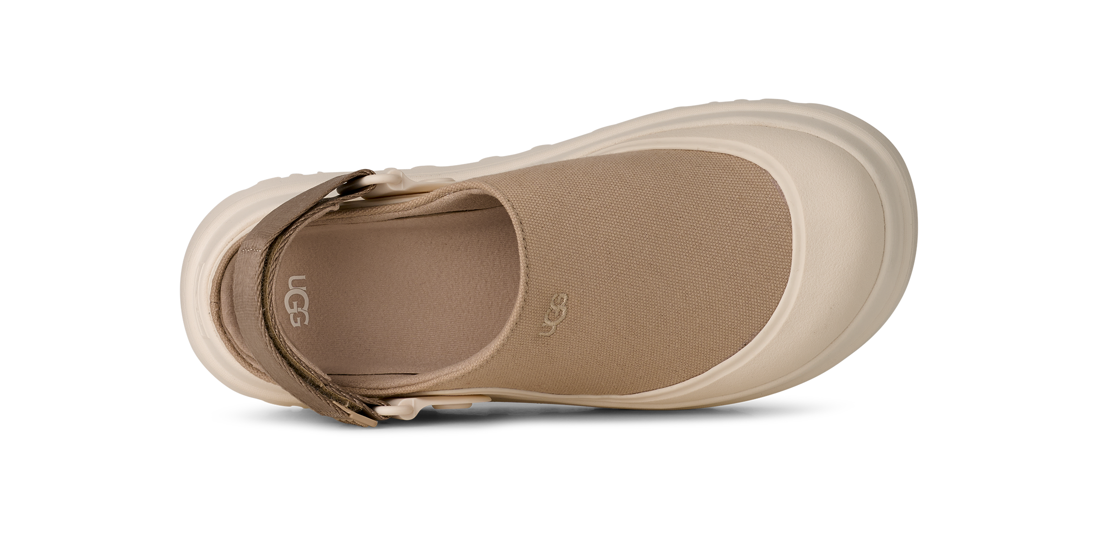 UGG Clog »GOLDDENGLOW CANVAS CLOG«  Sabot, Schlupfschuh mit schwenkbarem Fersenriemen