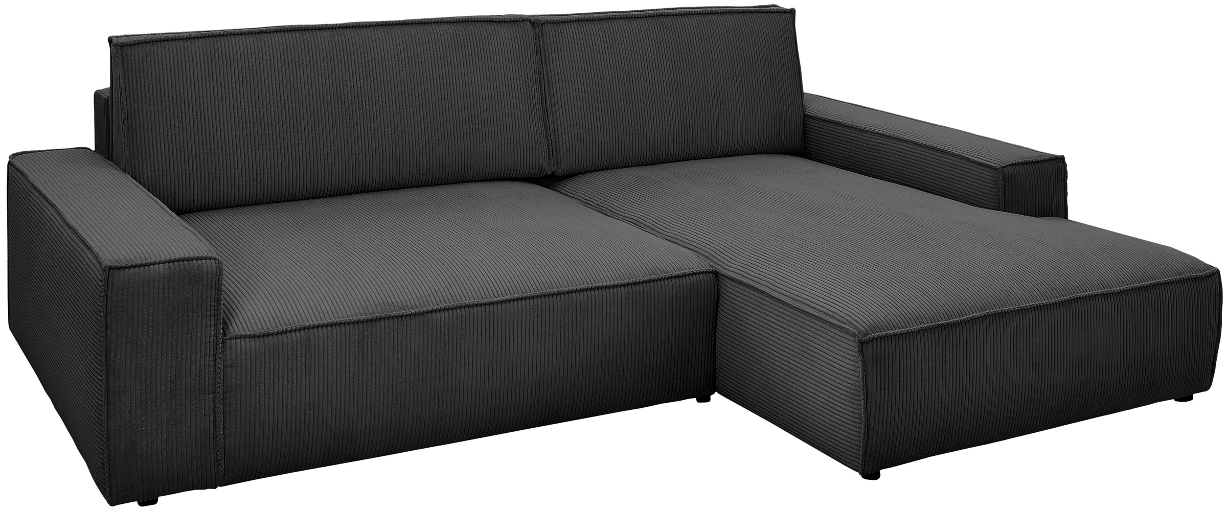 Home affaire Ecksofa »NEU: SHERWOOD XXL 284, Big-Sofa L-Form, tiefe Sitzfläche 95 cm, Cord« Recamiere rechts/links, als Schlafsofa stellbar, Cord u. Leinenoptik