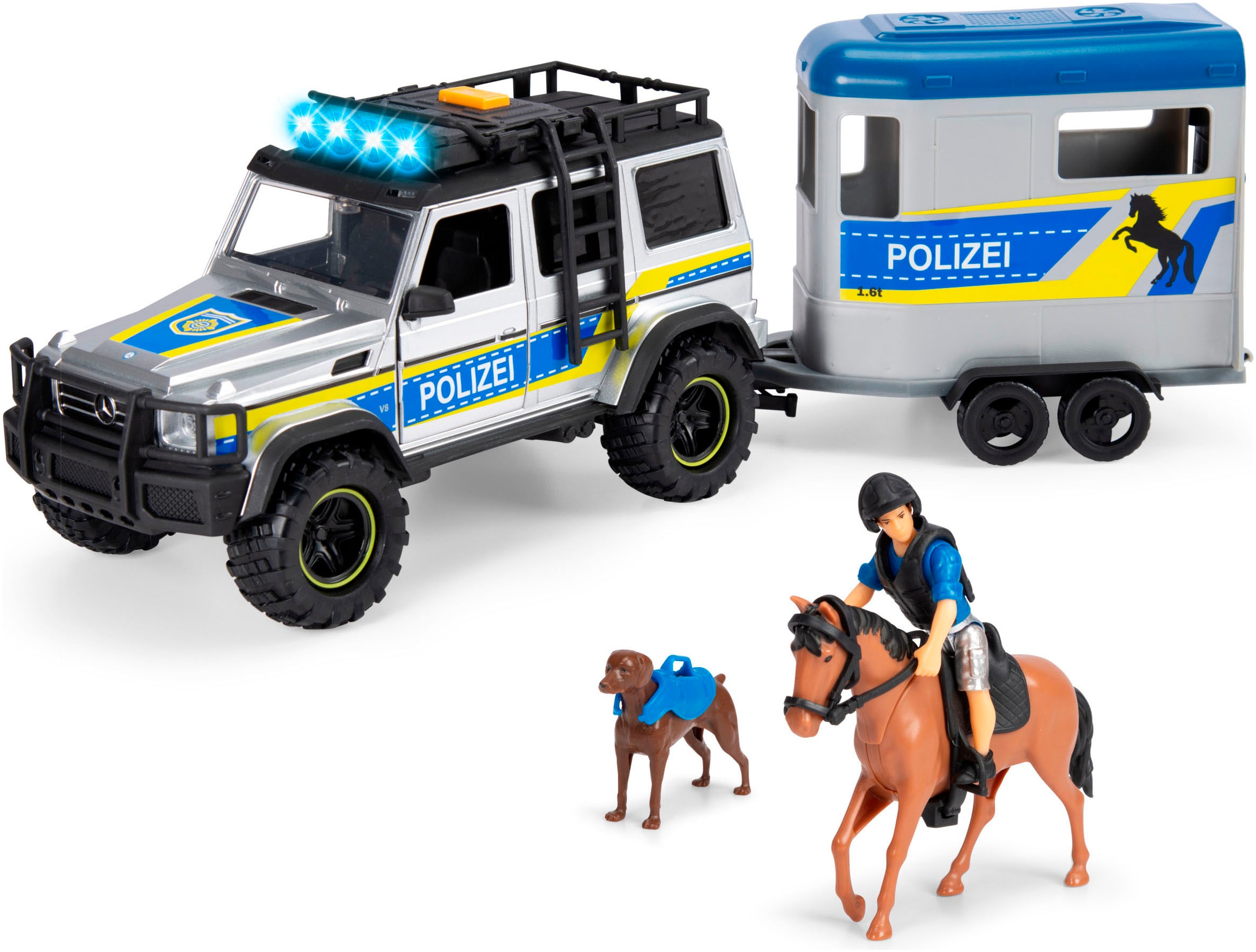 Dickie Toys Spielzeug-Auto »Police Horse Trailer« mit Licht und Sound