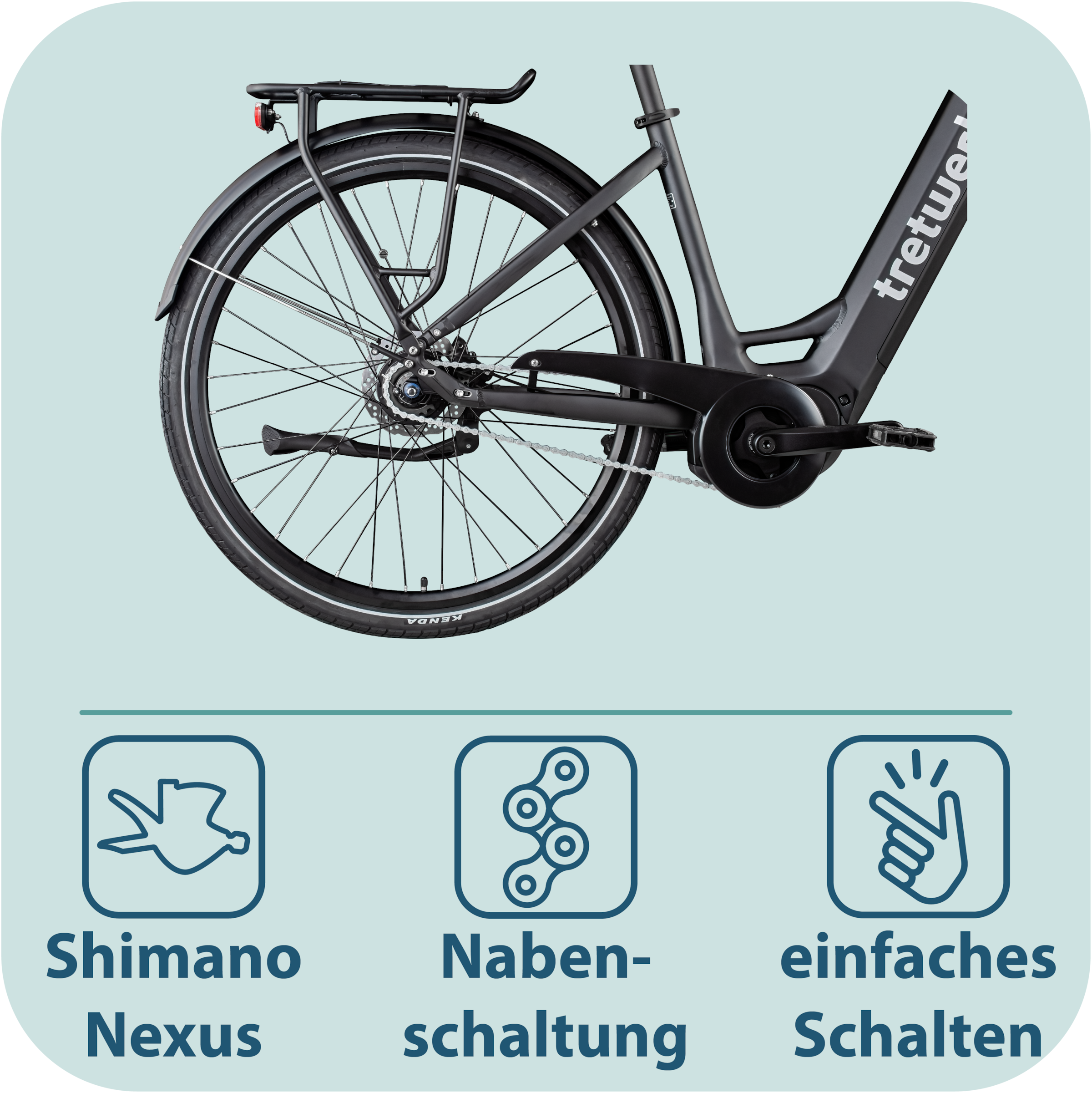 Tretwerk »Amber Nexus« 8 Gang Nabenschaltung Mittelmotor 250 W Tretwerk Amber Nexus E Bike Damen 28 Zoll Elektrofahrrad 155 - 185cm