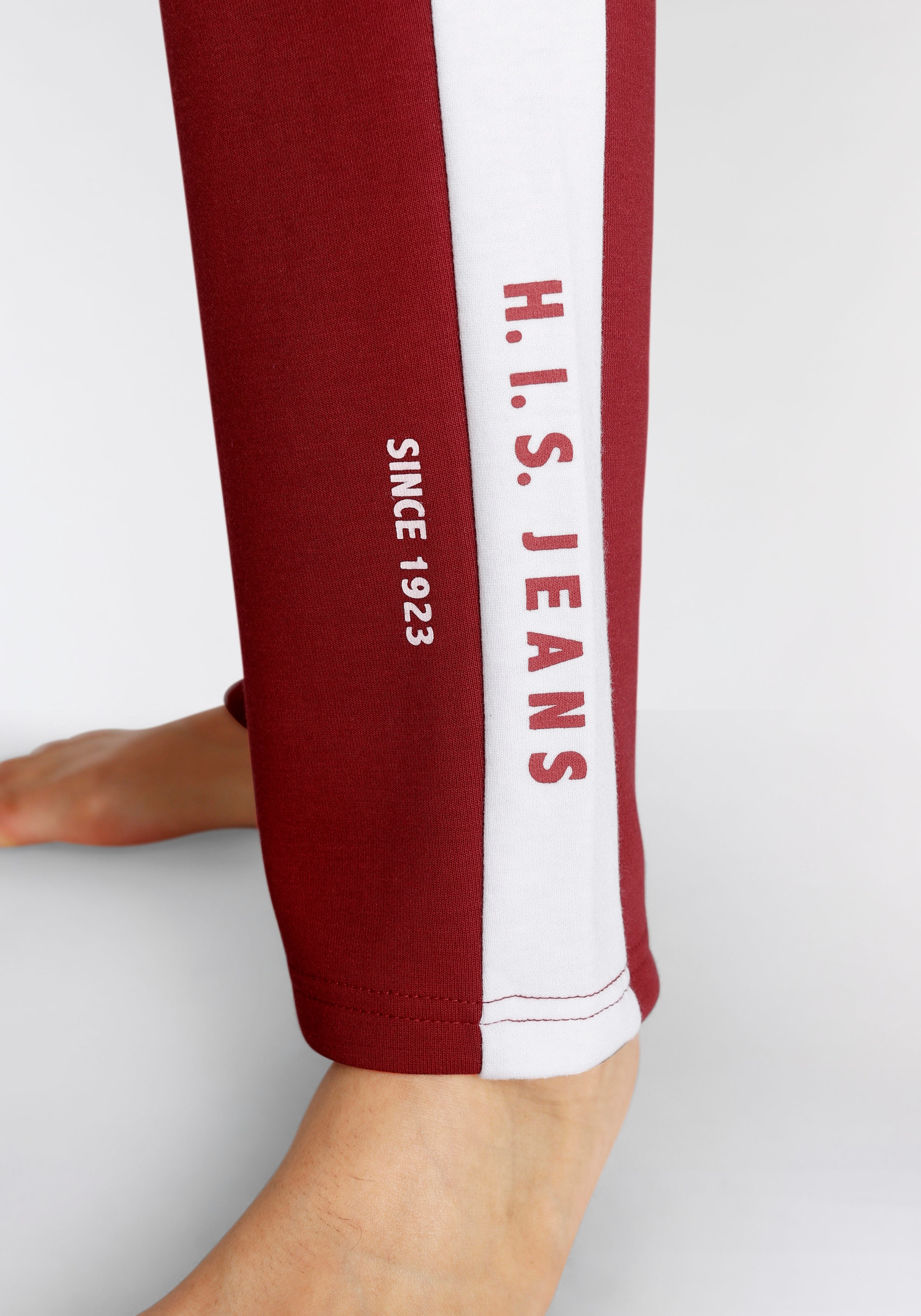 H.I.S Relaxhose, mit weißem Seitenstreifen und Logodruck, Loungeanzug