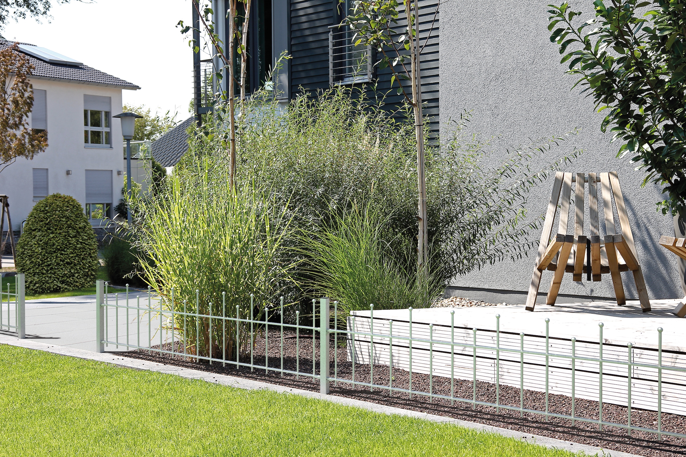 Alberts Metallzaun »Anbauset Madrid« Höhe: 49,5, 73,5 und 98,5 cm, Breite: 200 cm, zum Einbetonieren