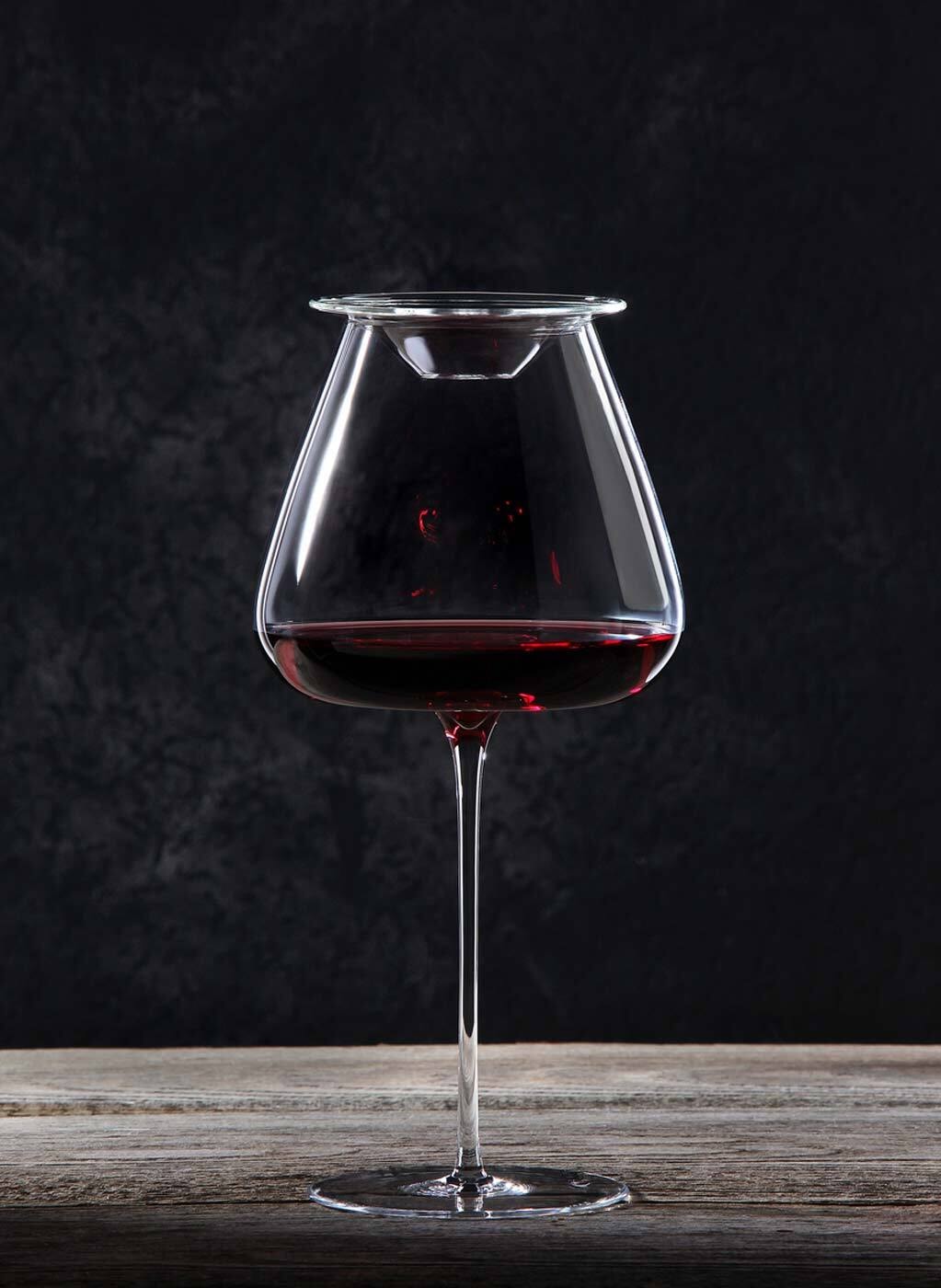 ZIEHER Rotweinglas »Weingläser + Deckel Vision Straight 540 ml 2er Set transparent«