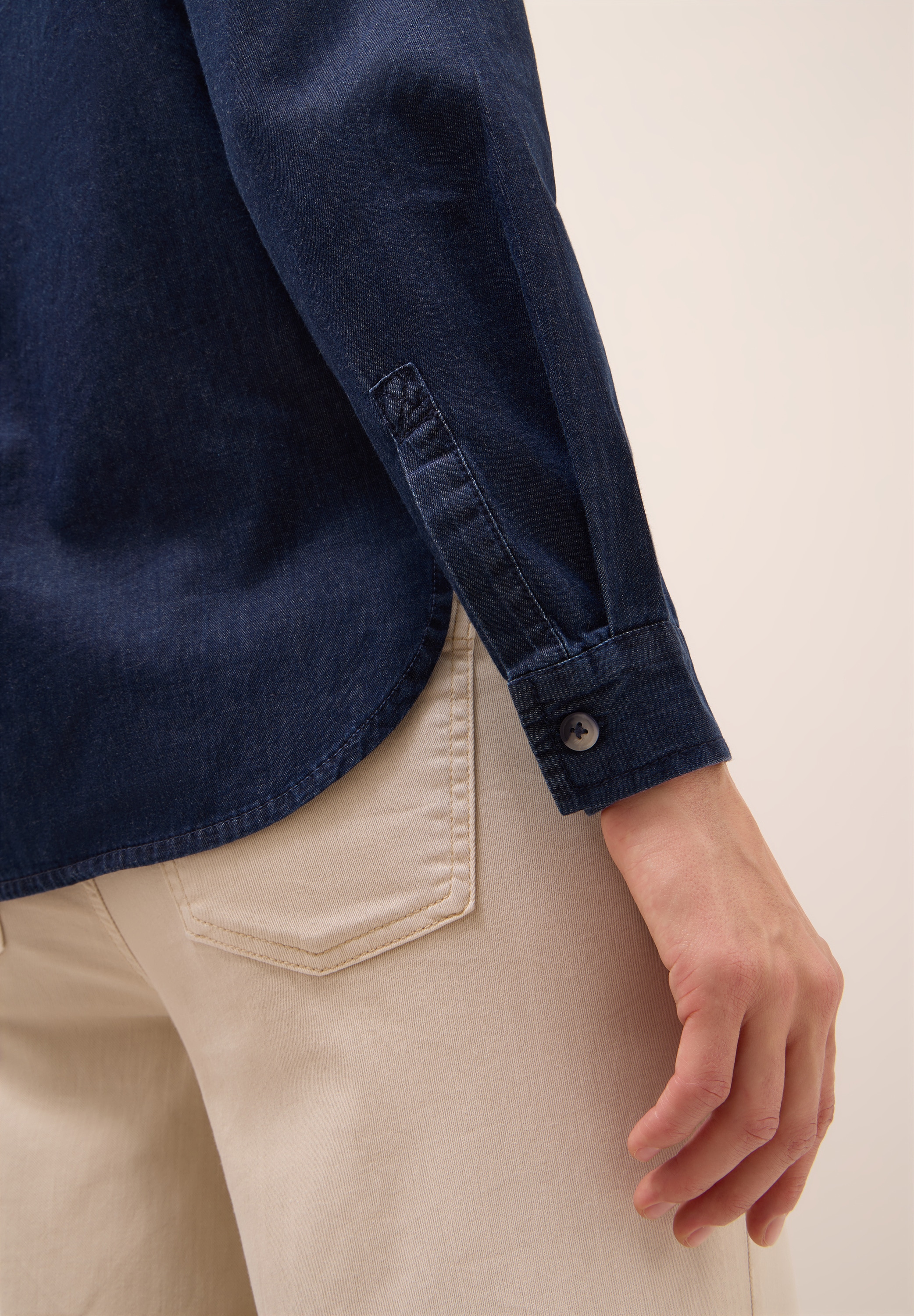 Cecil Hemdbluse, im Denim-Look